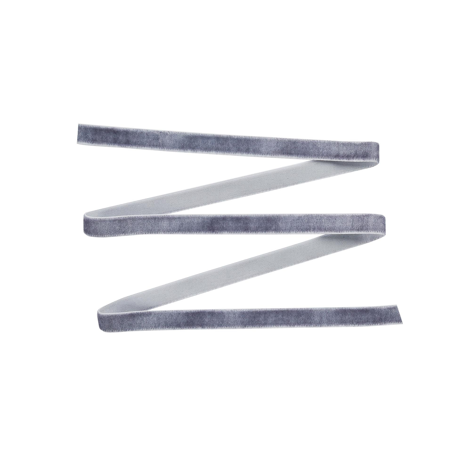 Light Grey Velvet Ribbon 5m 