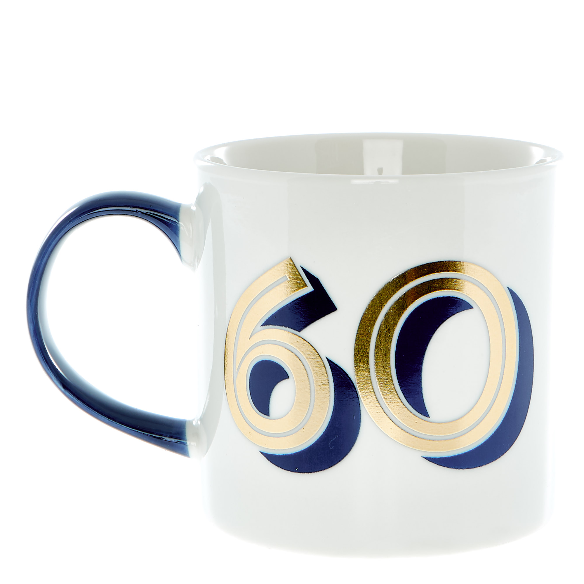 60th Birthday Mug In A Box - Blue & Gold 