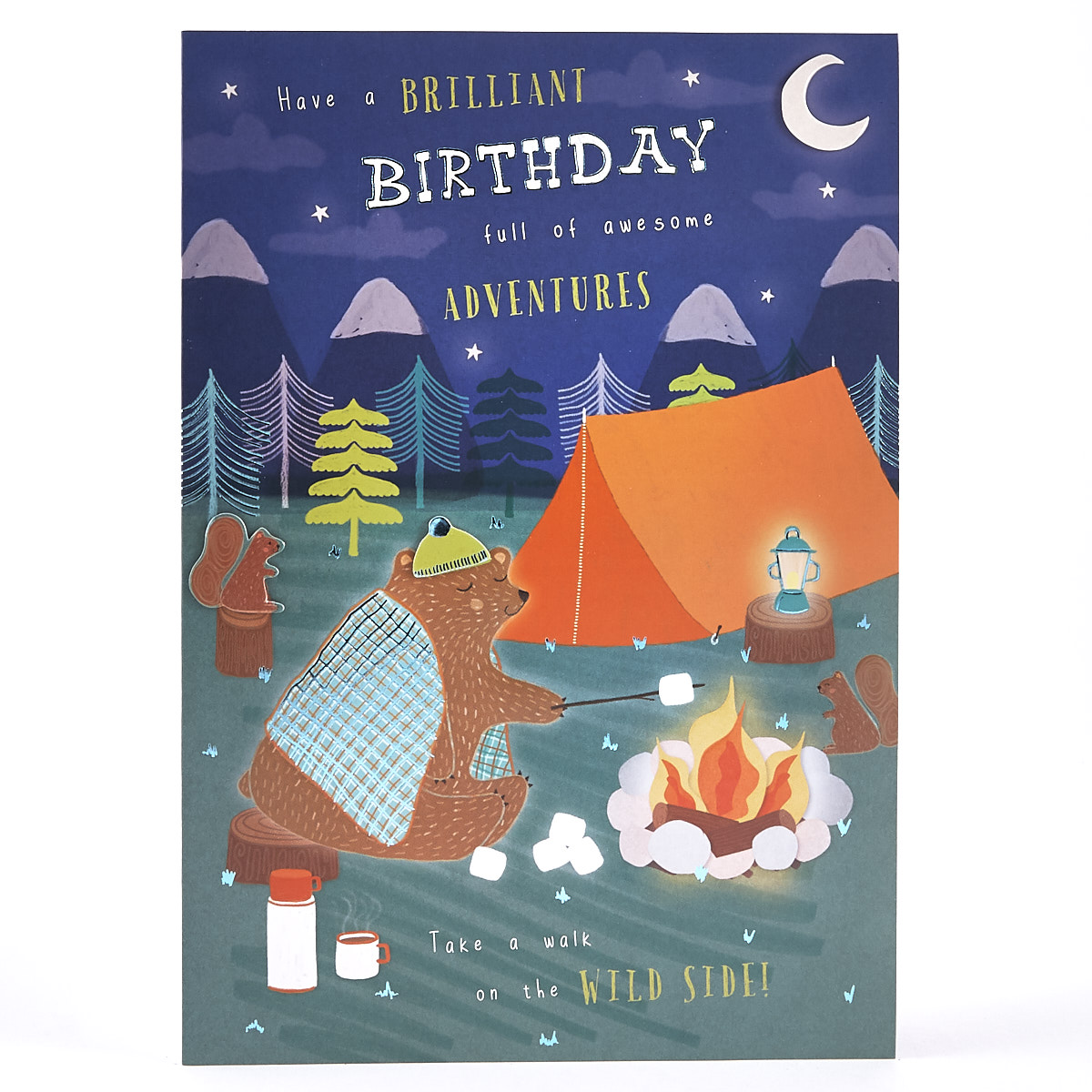 Birthday Card - Camping Bear