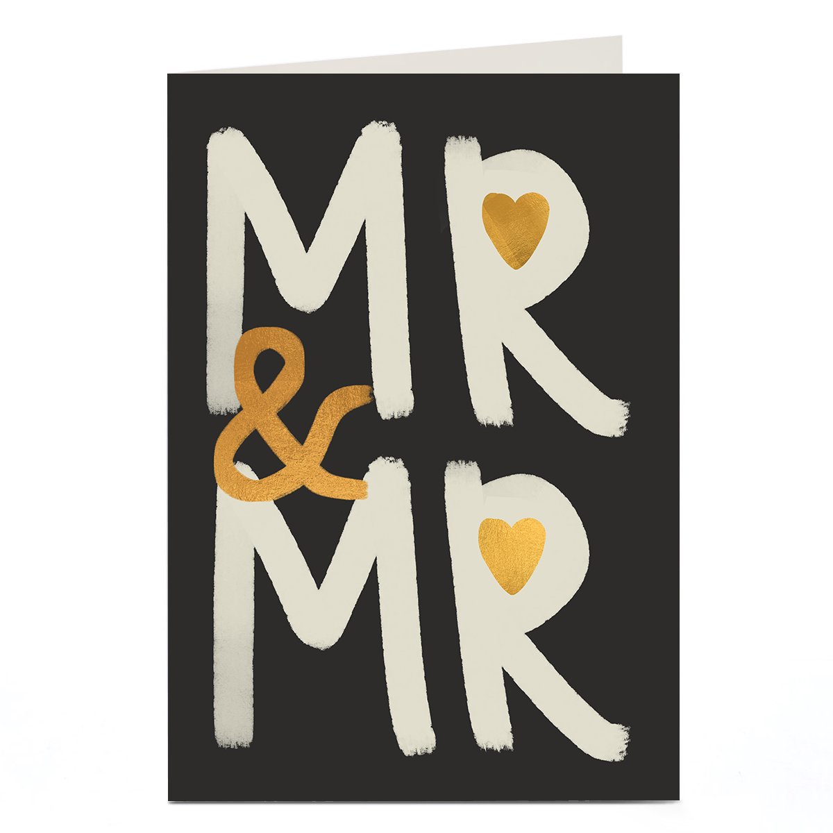Image of Wedding Card - Hearts and Letters, Mr &amp; Mr