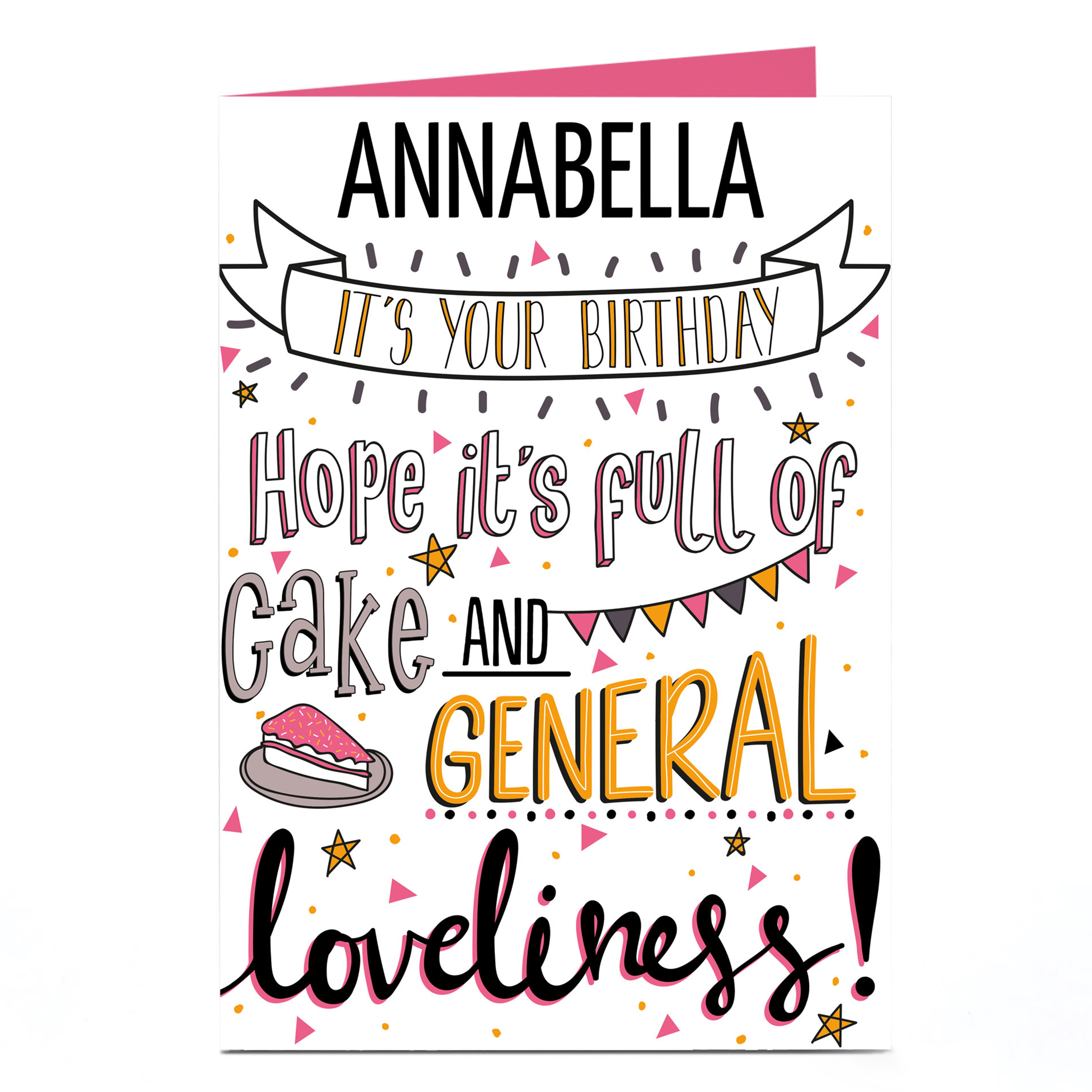 Personalised Birthday Card - Cake And General Loveliness