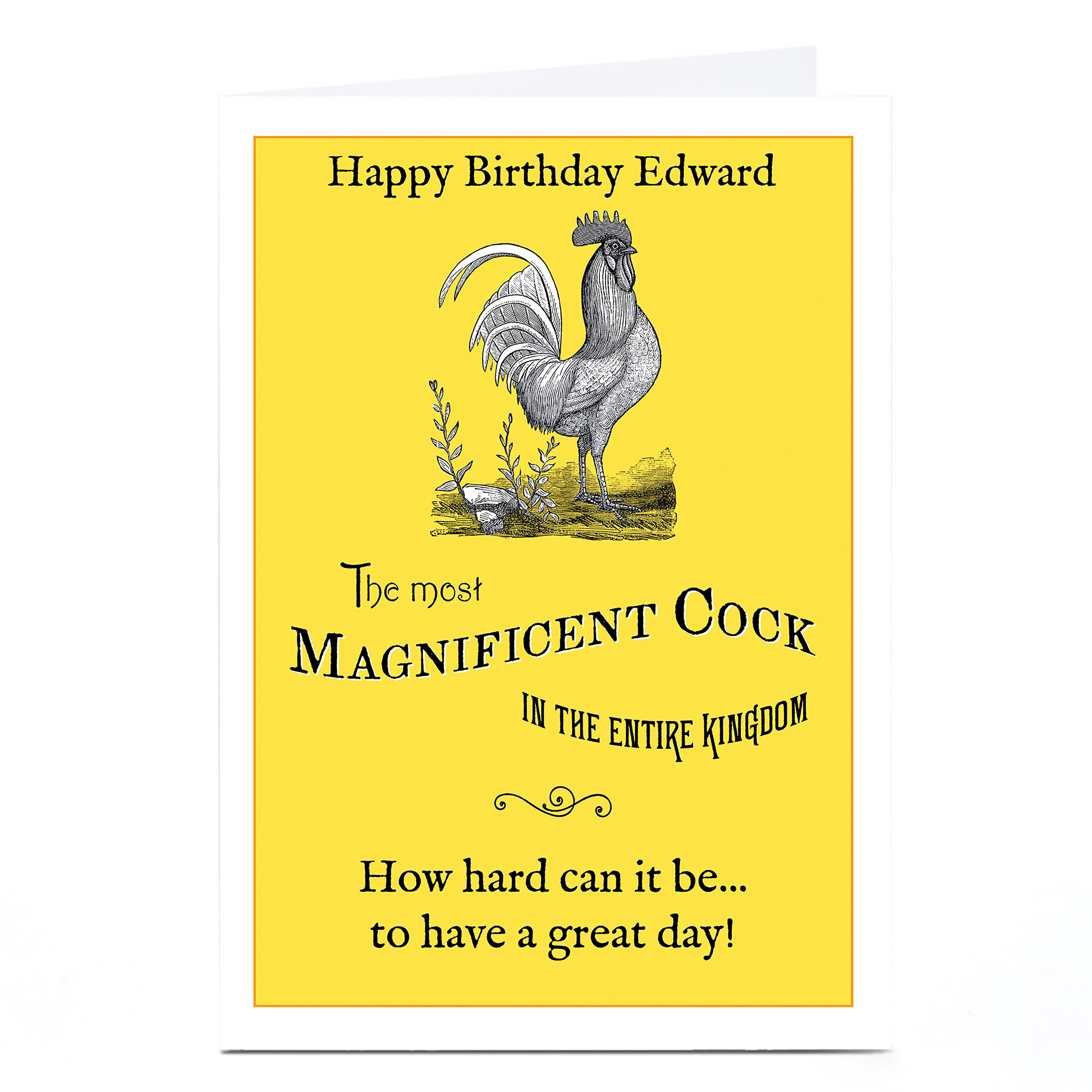Personalised Toodle Pip Card - Magnificent Cock