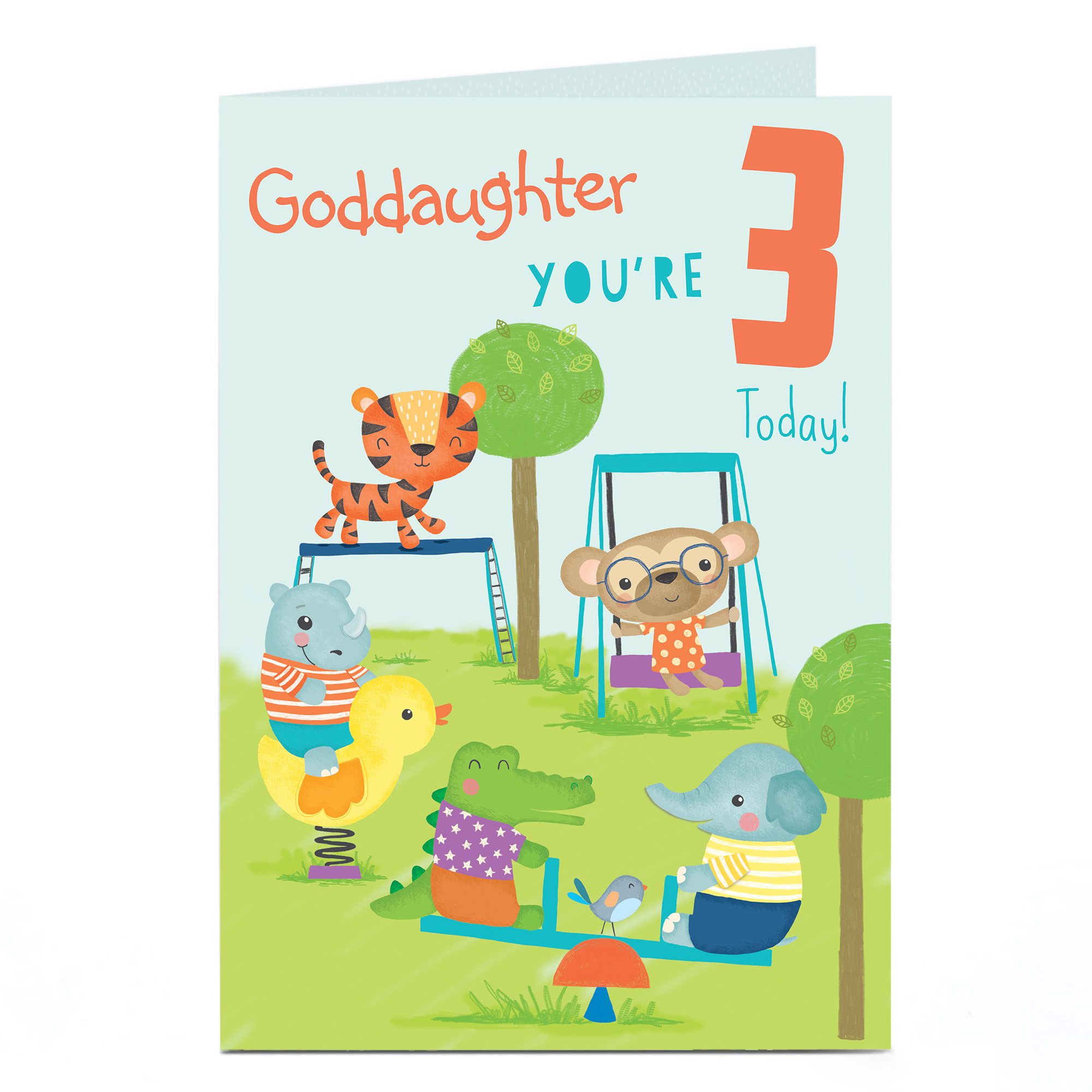 Personalised Any Age Birthday Card - Animal Park, Any recipient
