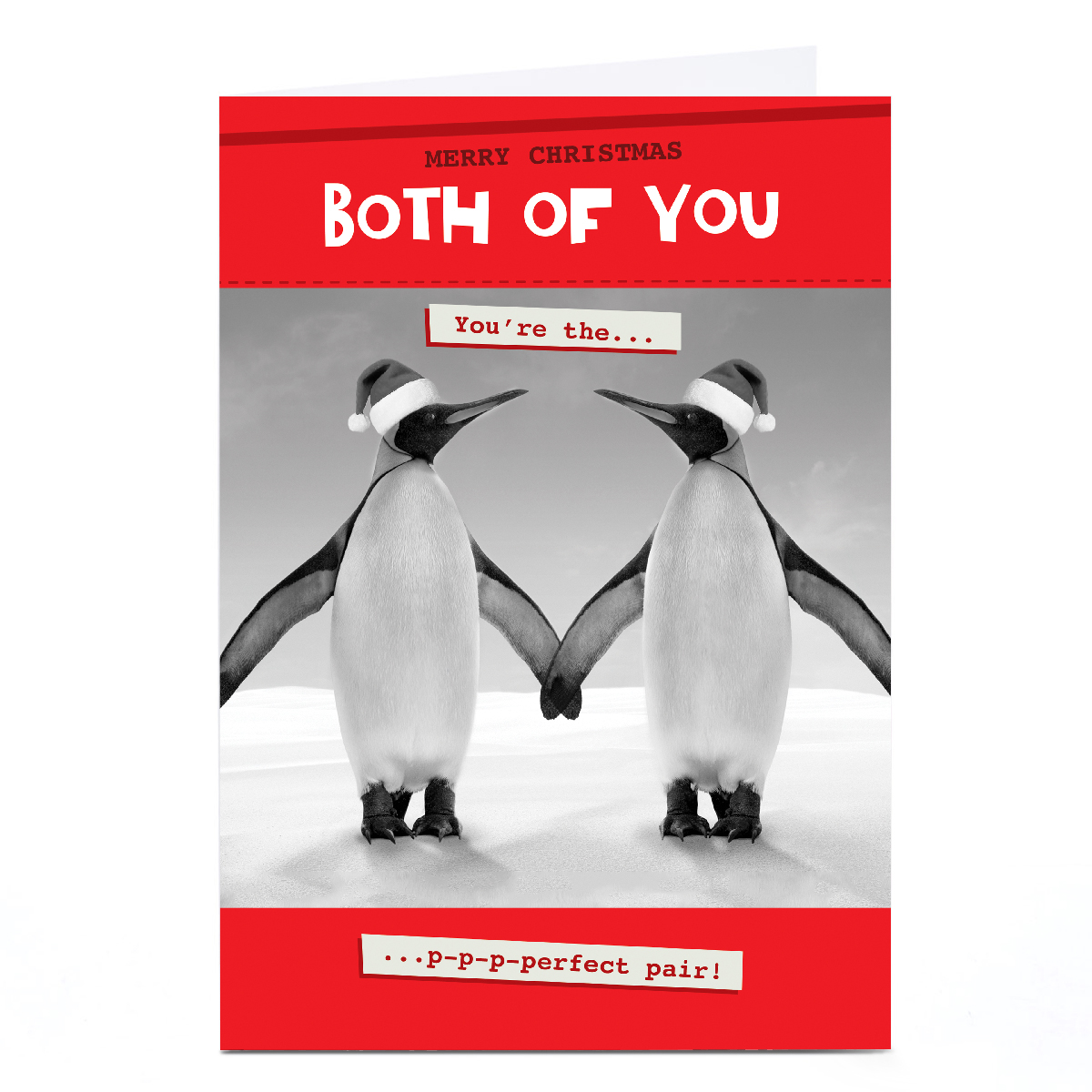 Personalised Quitting Hollywood Christmas Card - P-P-P-Perfect Pair