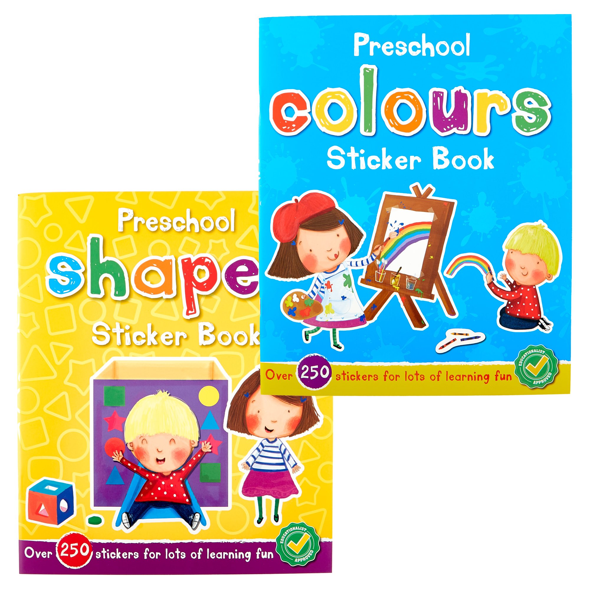 Preschool Shapes & Colours Sticker Books - Set Of 2