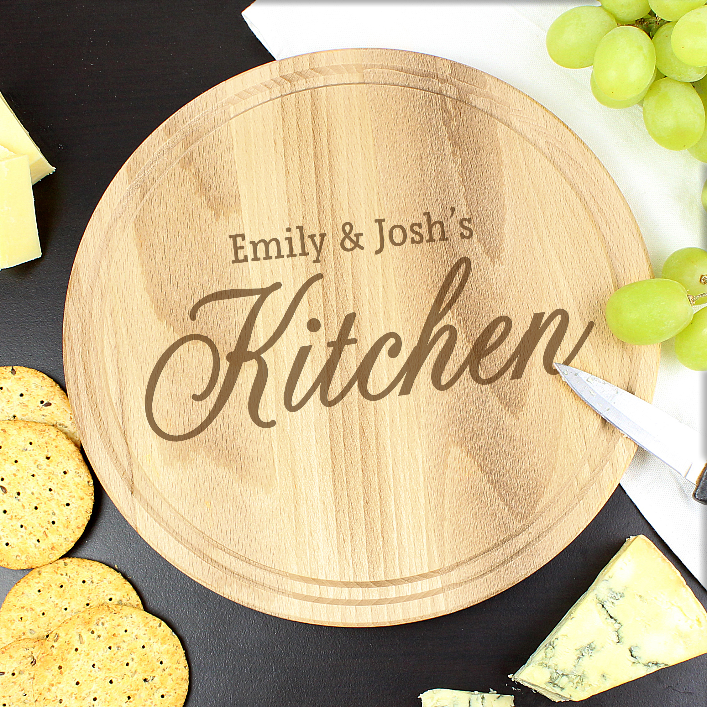 Personalised Round Kitchen Chopping Board