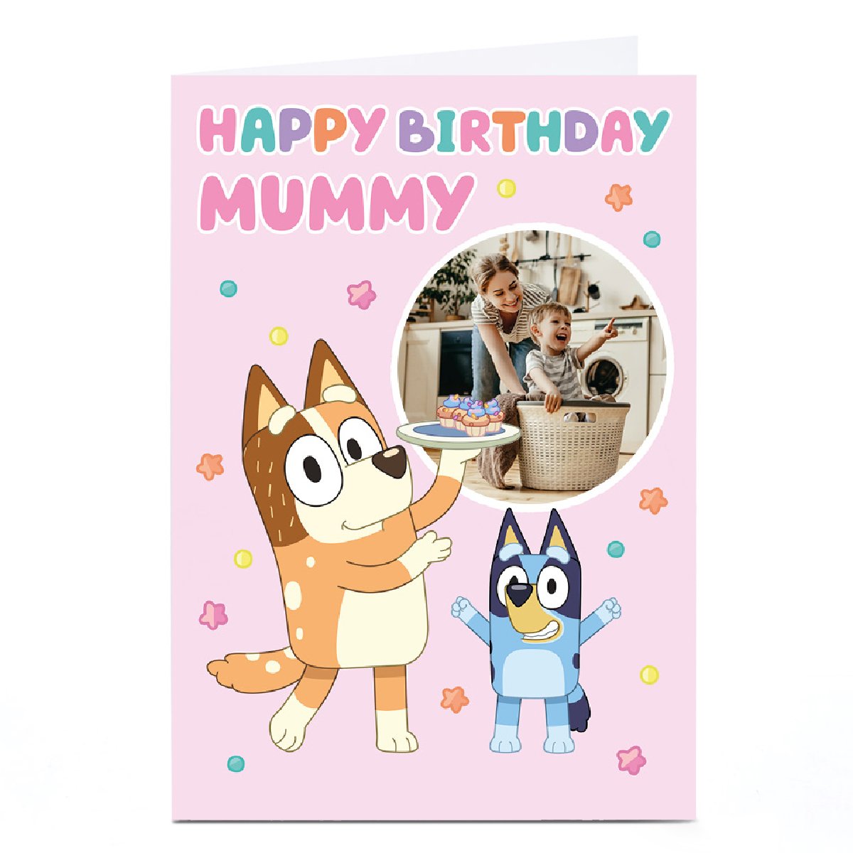 Photo Bluey Birthday Card - Happy Birthday Mummy