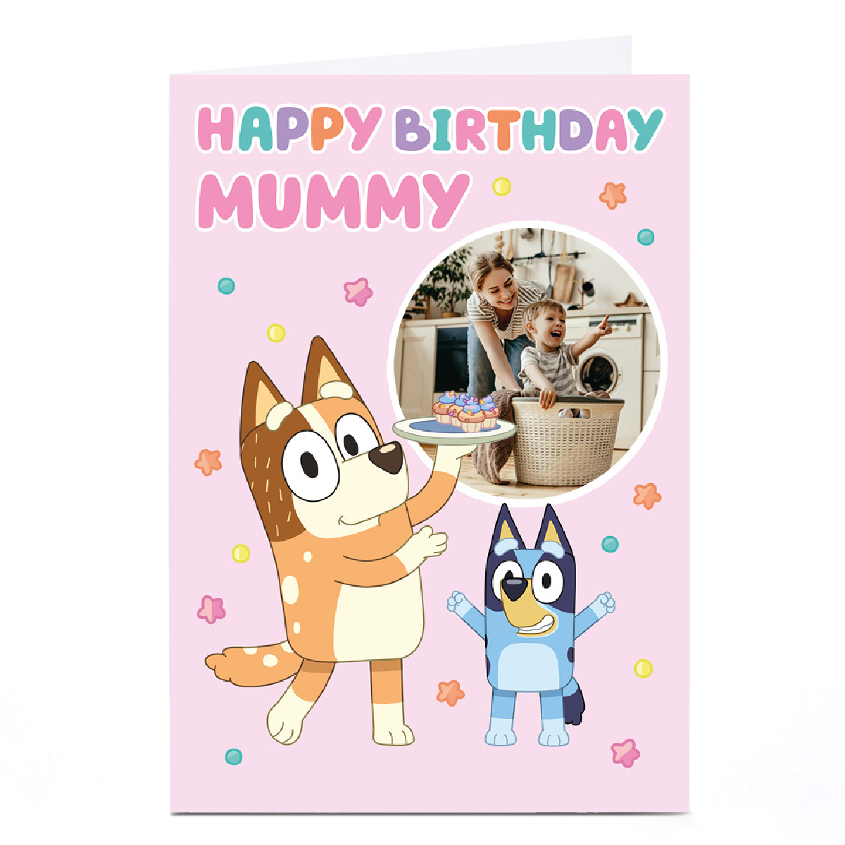 Photo Bluey Birthday Card - Happy Birthday Mummy