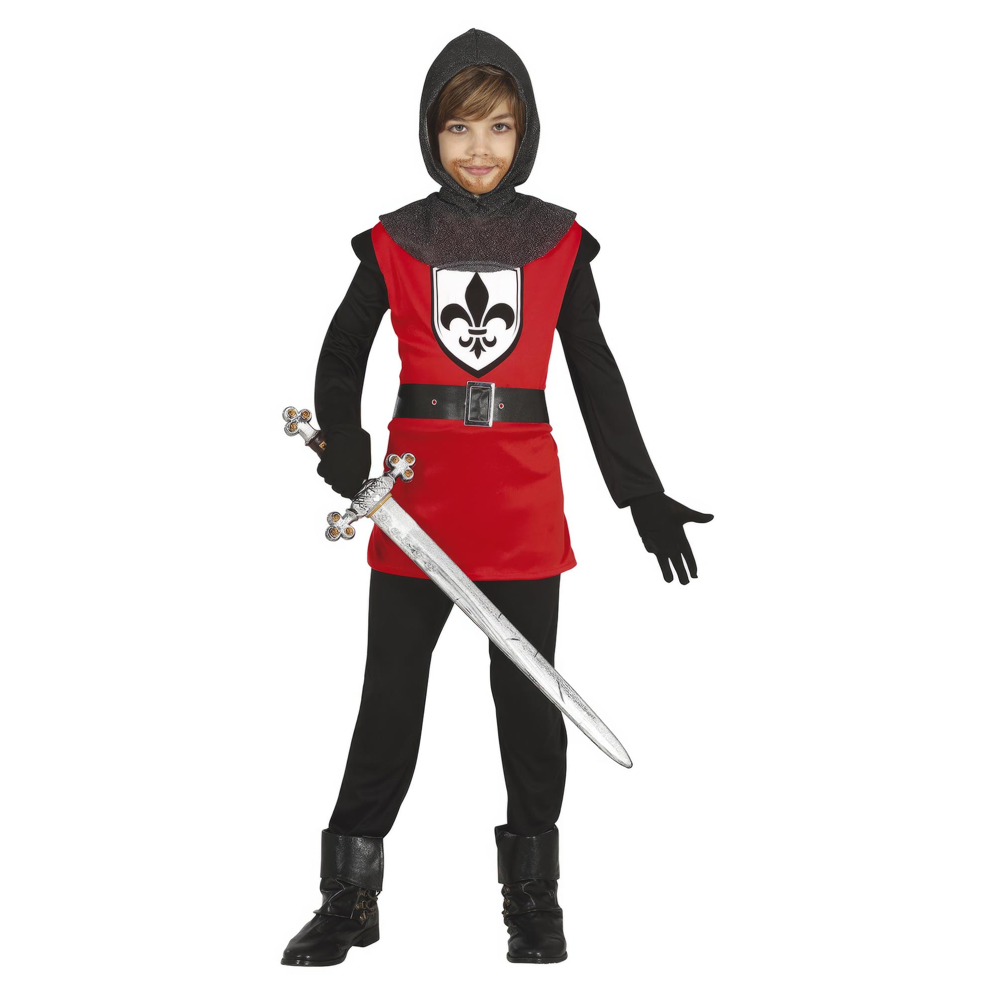 Red Medieval Knight Children's Fancy Dress Costume 