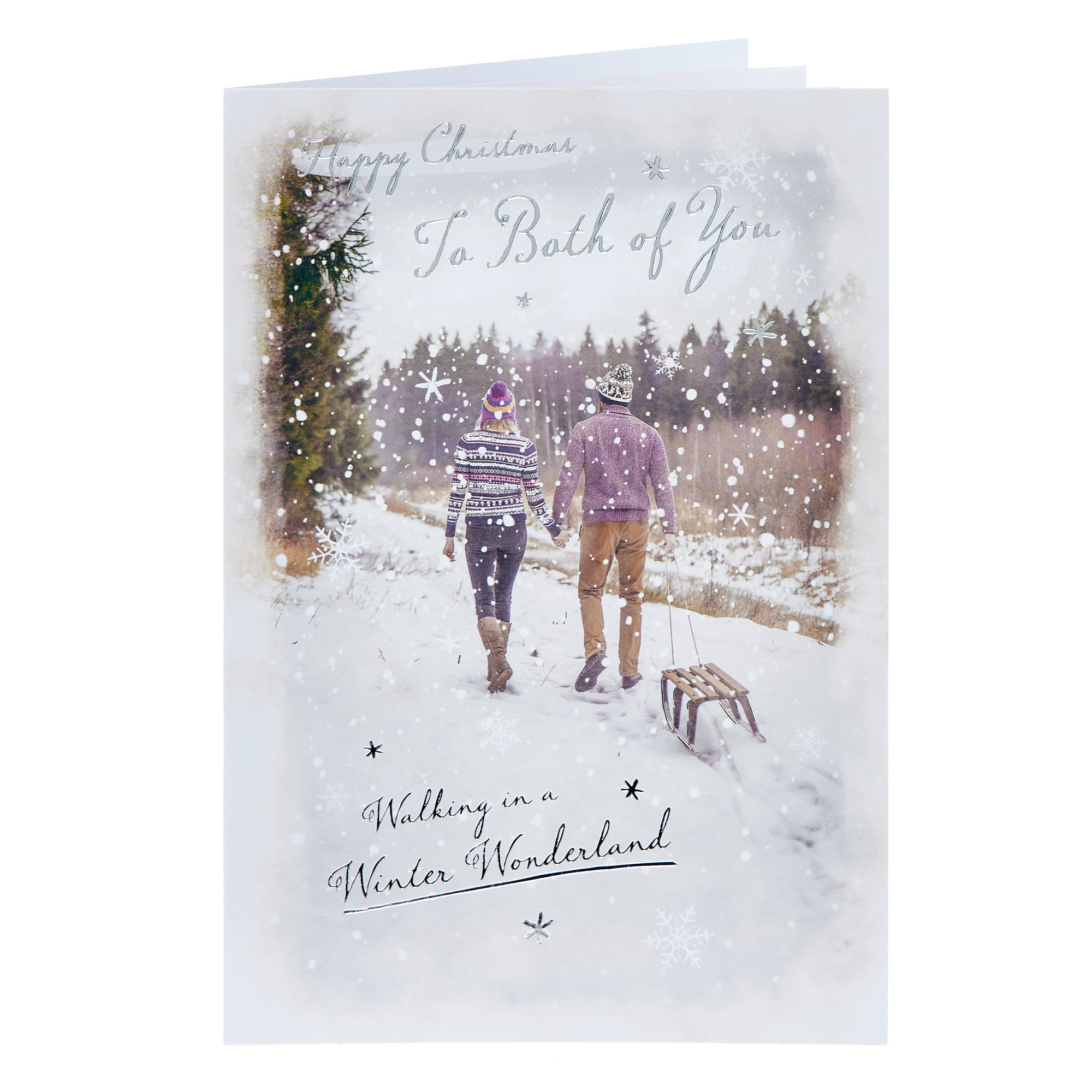 To Both Walking in a Winter Wonderland Christmas Card