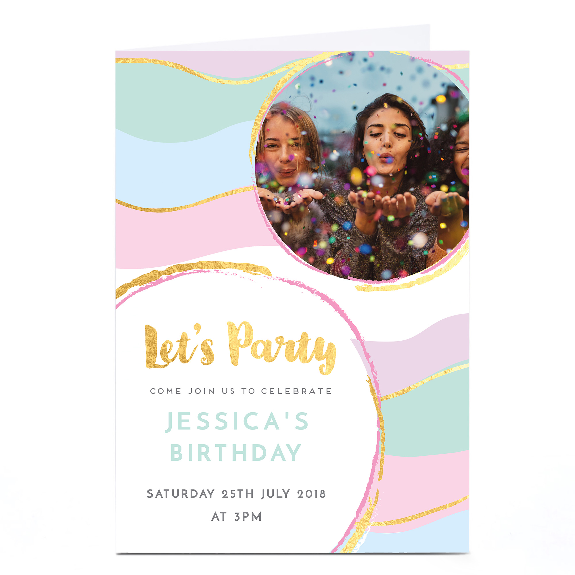 Photo Birthday Invitation - Colourful Celebration