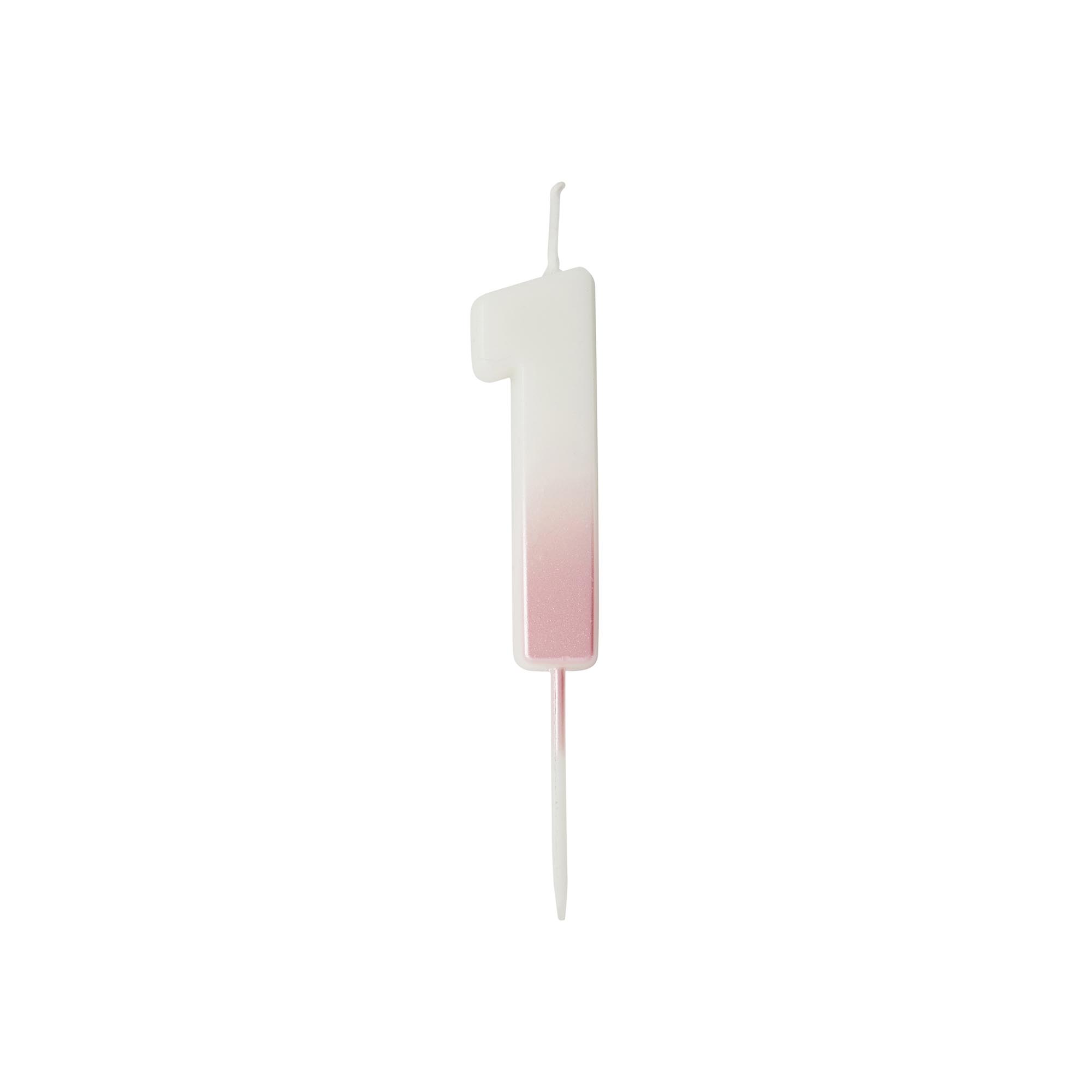 Pink Ombre Number Cake Candle (0-9)