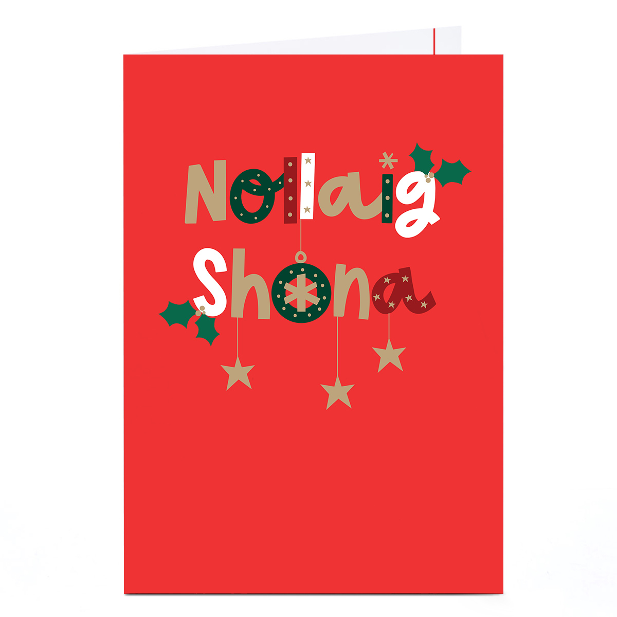 Irish Christmas Card - Bright Letters