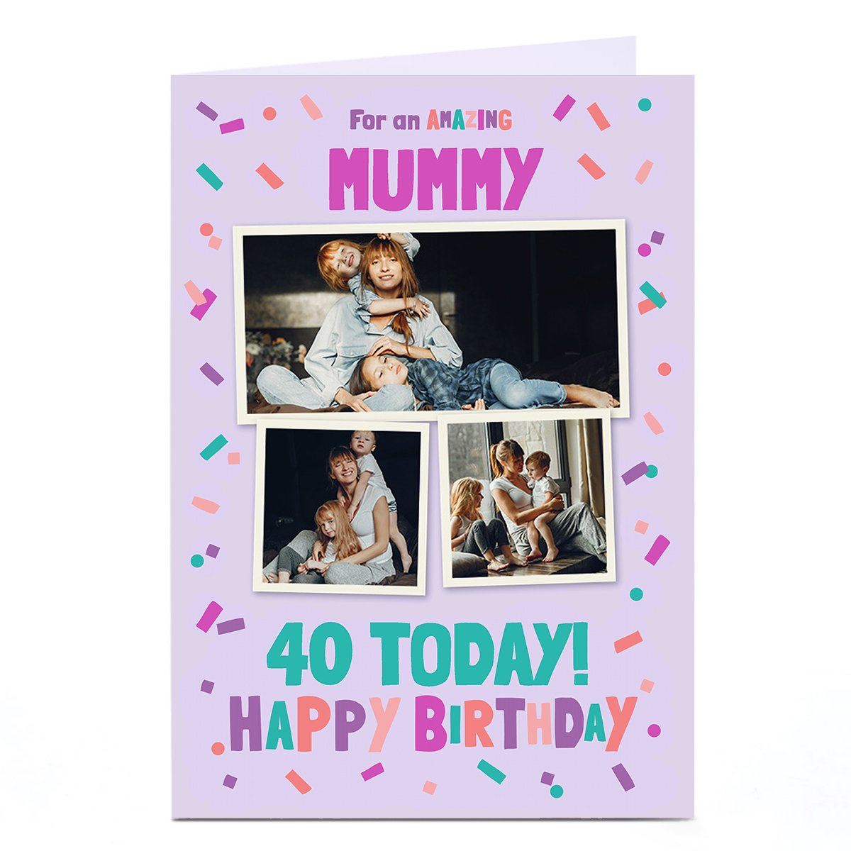 Photo Birthday Card - Pastel Confetti, For An Amazing Mummy