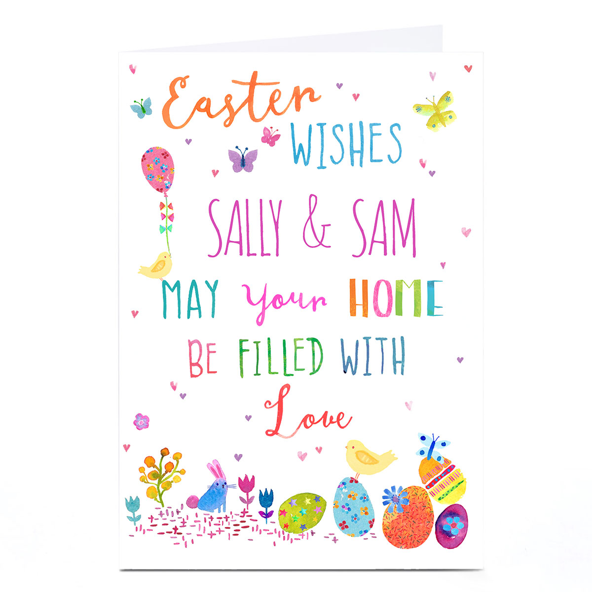 Personalised Nik Golesworthy Easter Card - Filled With Love