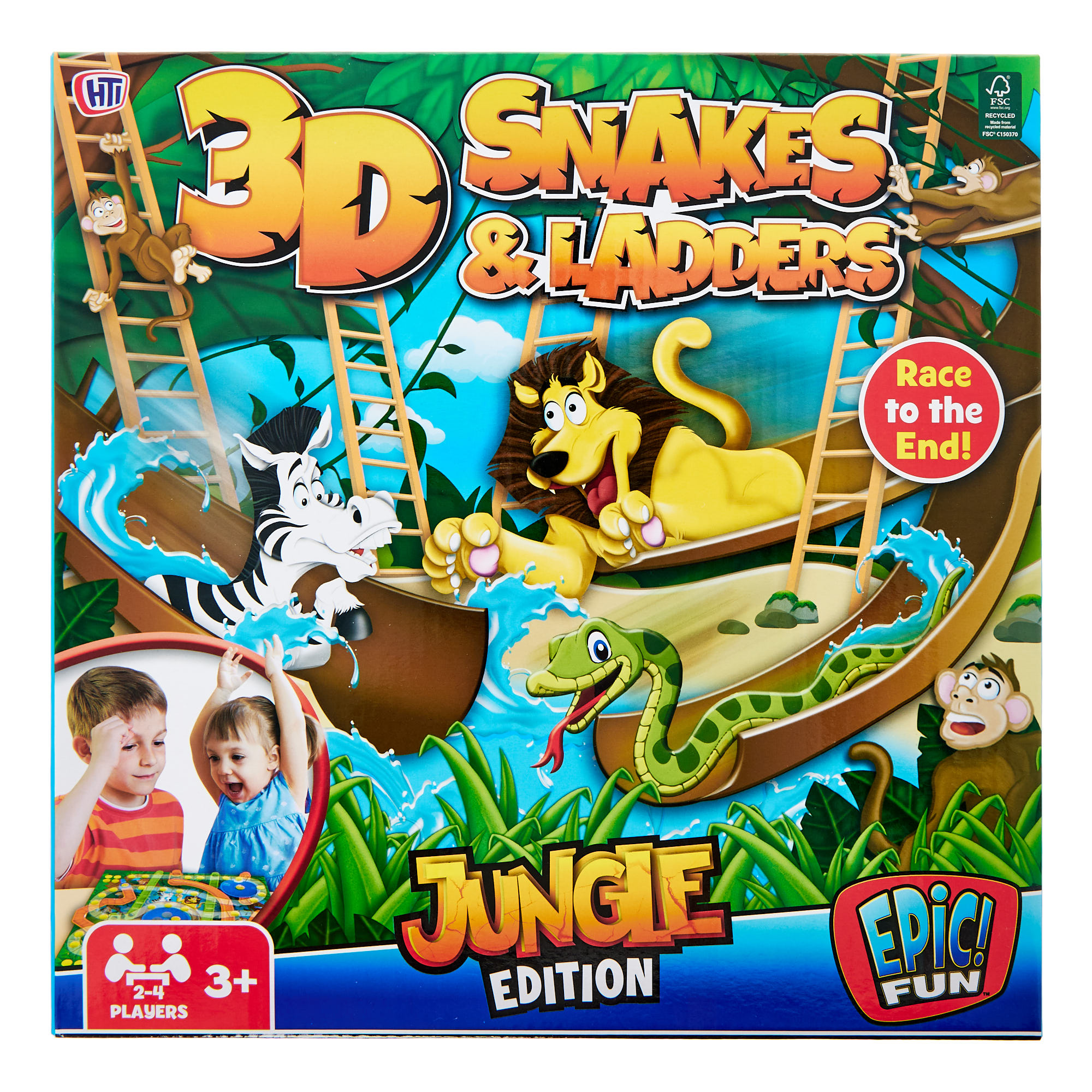 3D Snakes & Ladders Jungle Edition