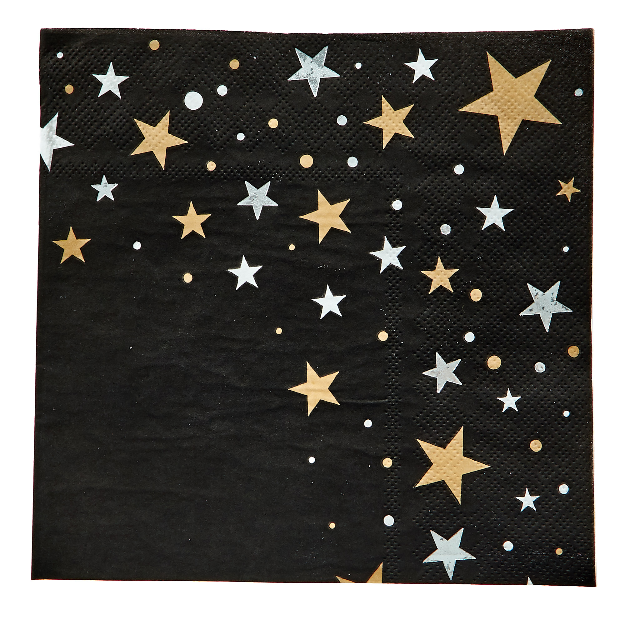 Black Metallic Starry Party Pack - 56 Pieces