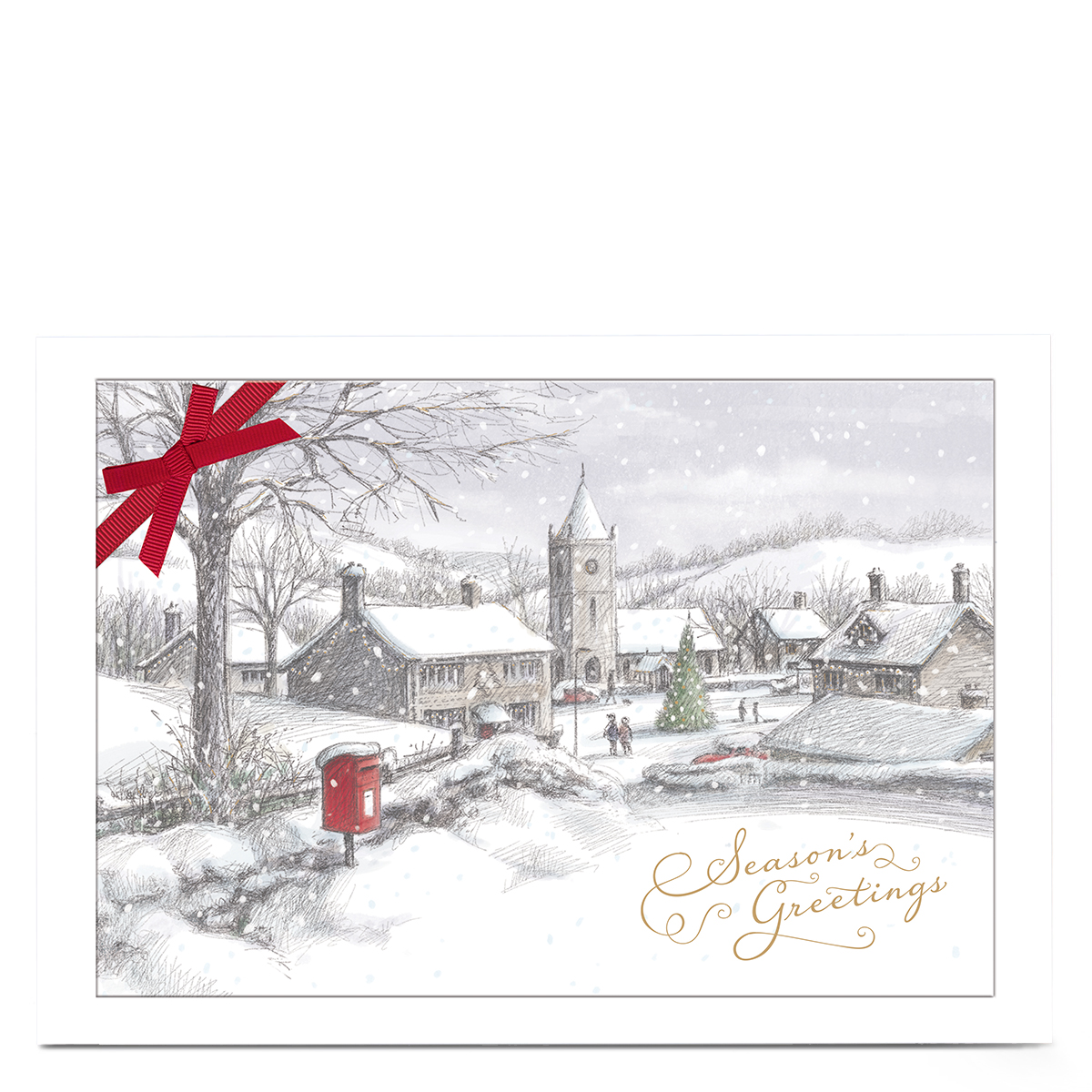 Personalised Christmas Card - Season's Greetings