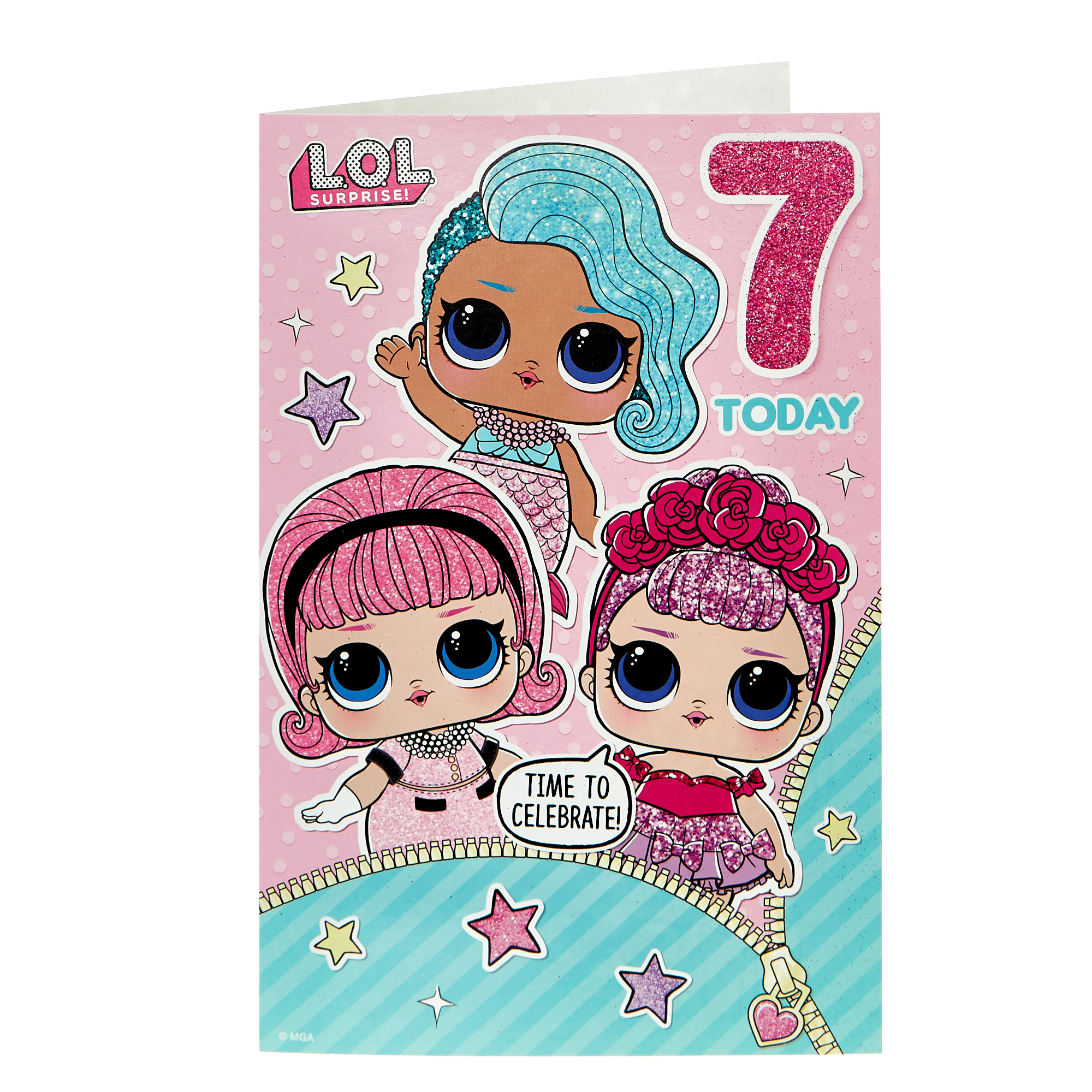 L.O.L. Surprise! 7th Birthday Card