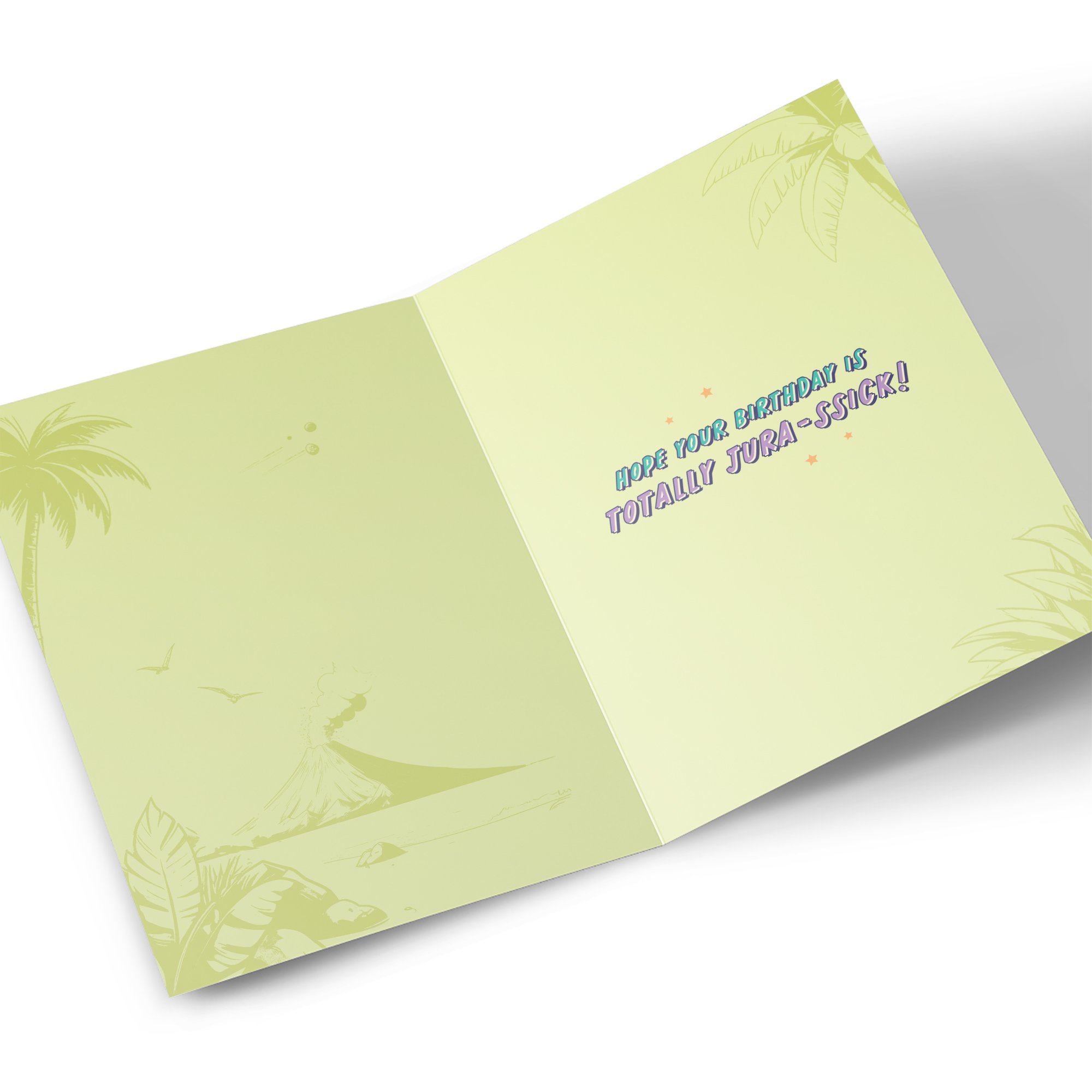 7th Birthday Card - Dinosaur Jura-ssick Birthday
