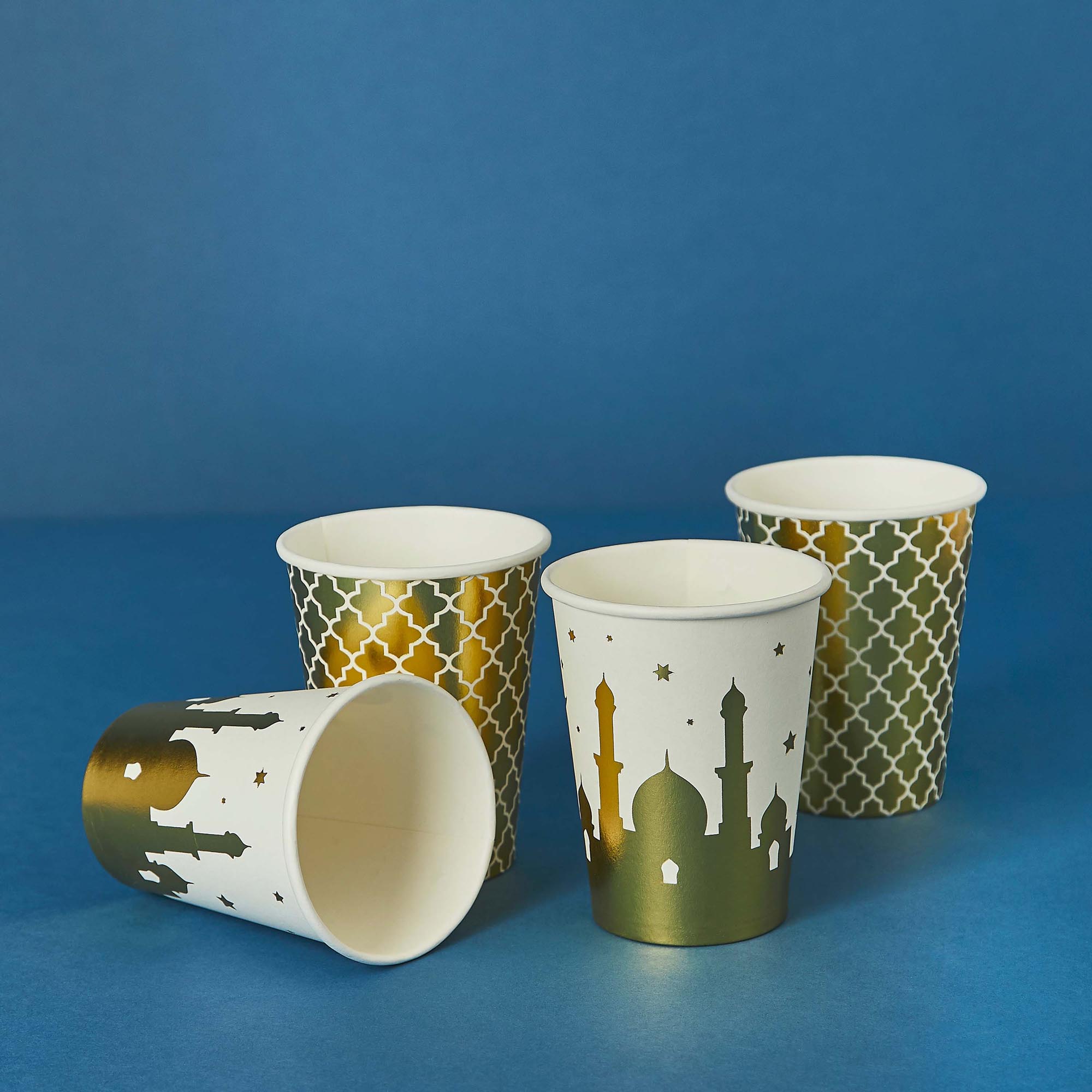 Eid Mubarak Paper Cups - Pack of 8