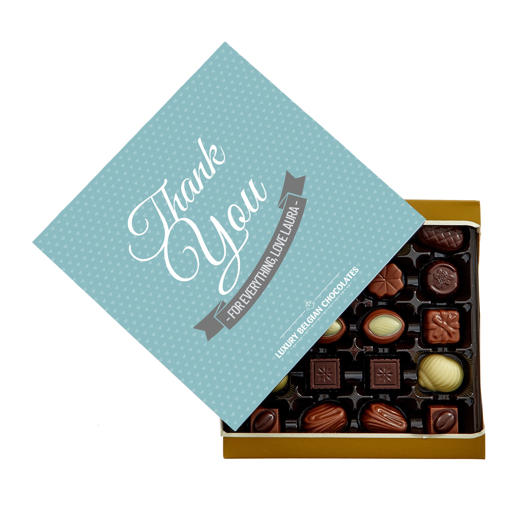 Personalised Belgian Chocolates - Thank You