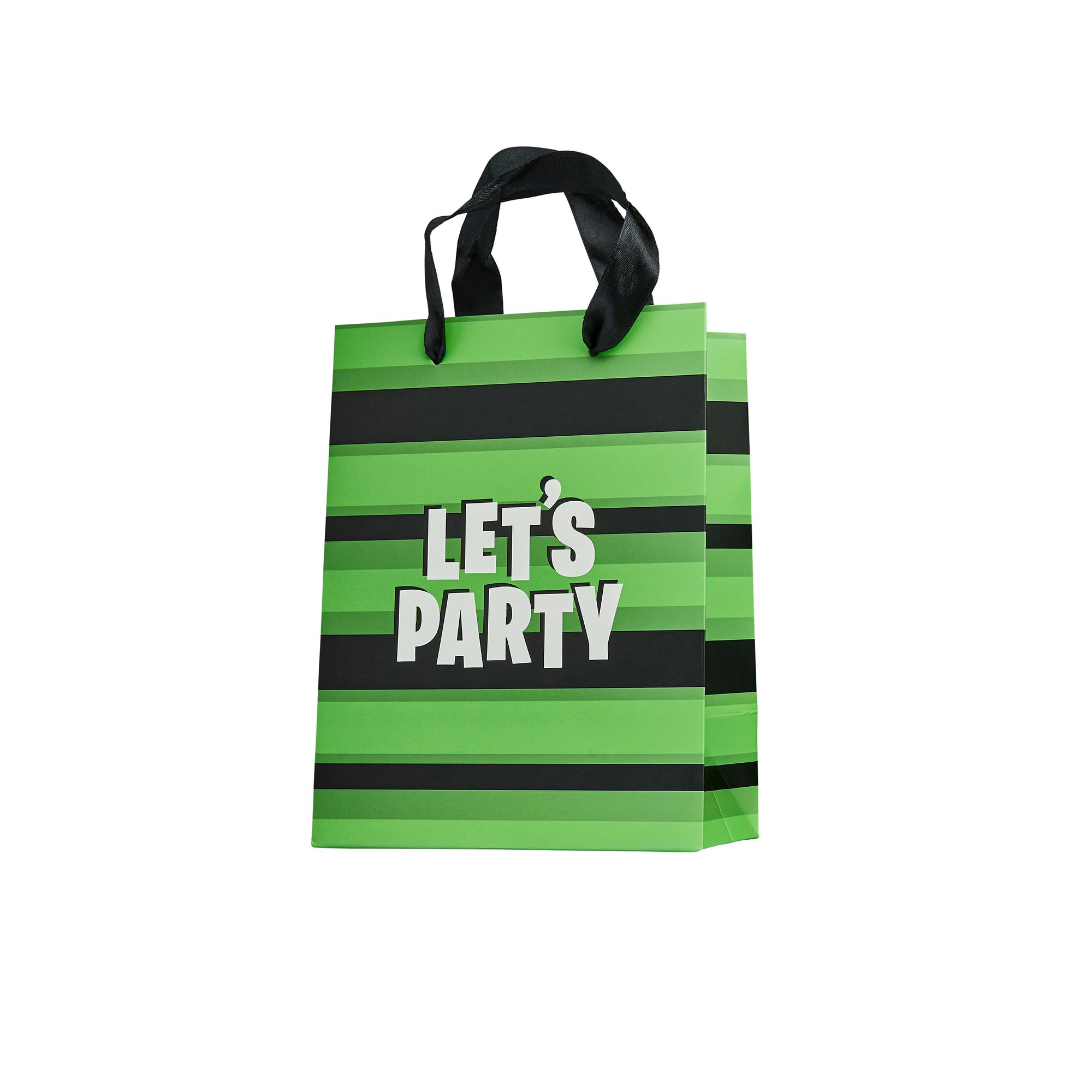 Striped Let's Party Party Bags - Pack of 5