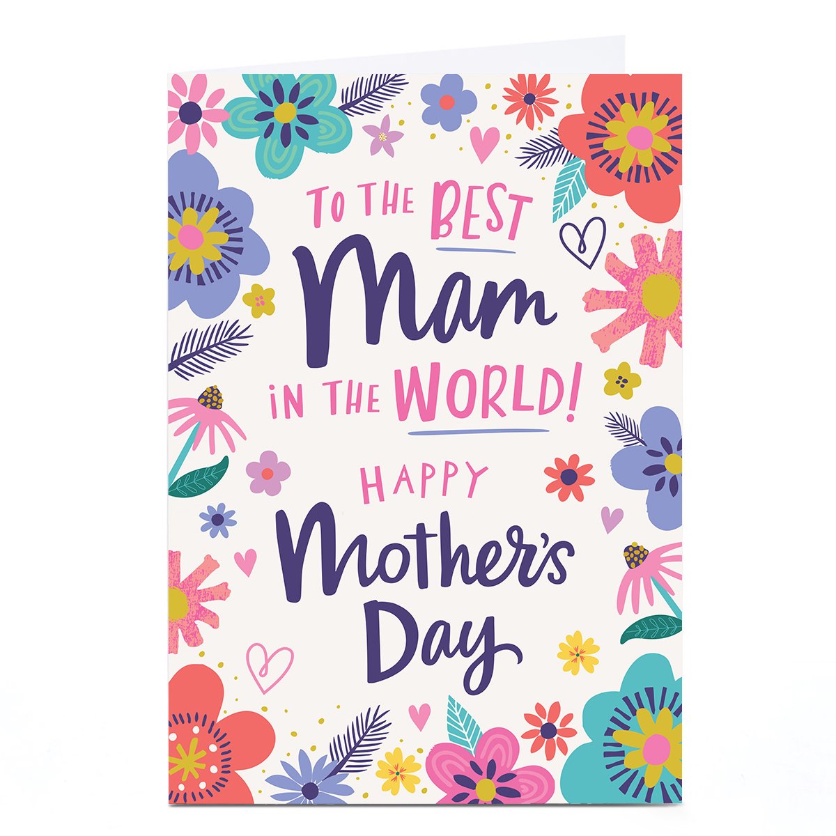 Personalised Ebony Newton Mother's Day Card - Dotty Black Best Mam