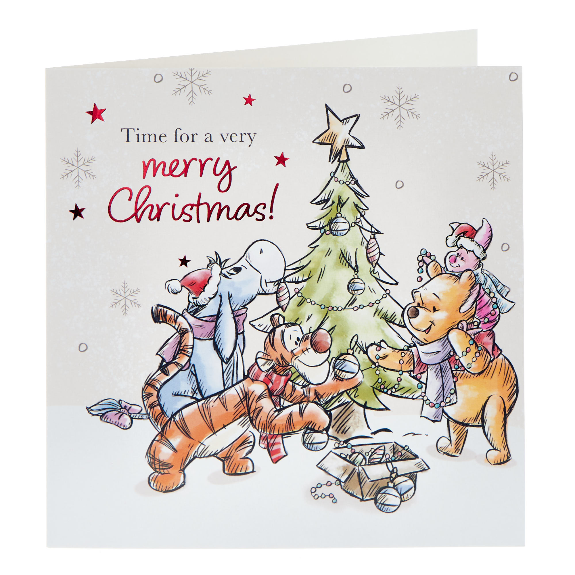 Disney Winnie The Pooh Christmas Card
