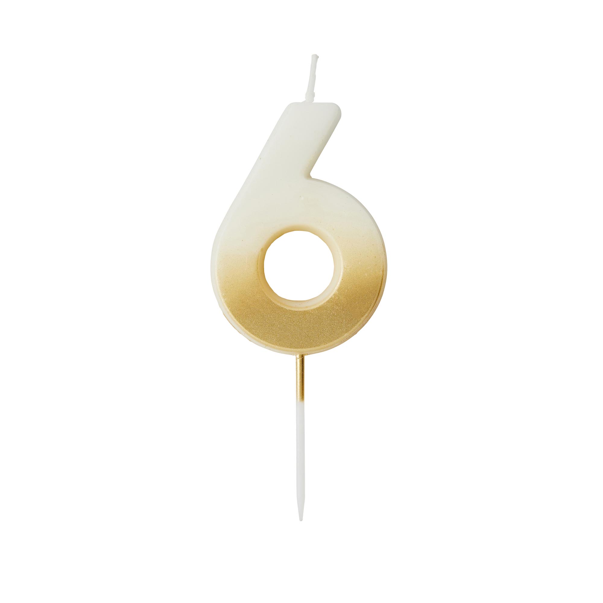 Gold Ombre Number Cake Candle (0-9)