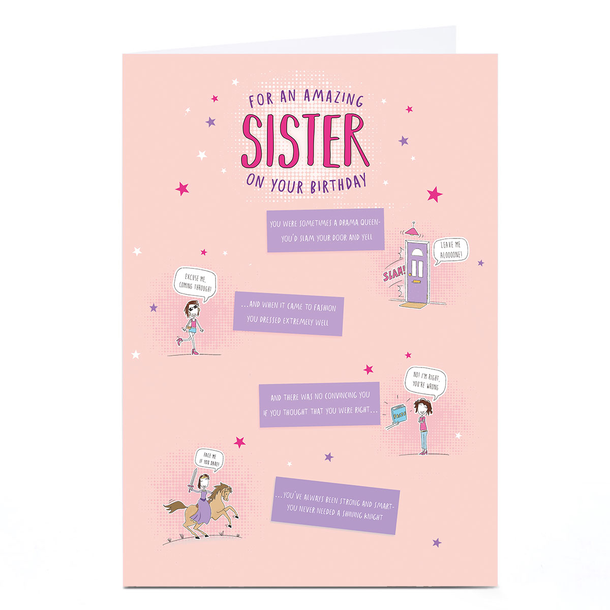 Personalised Birthday Card - For An Amazing Sister On Your Birthday