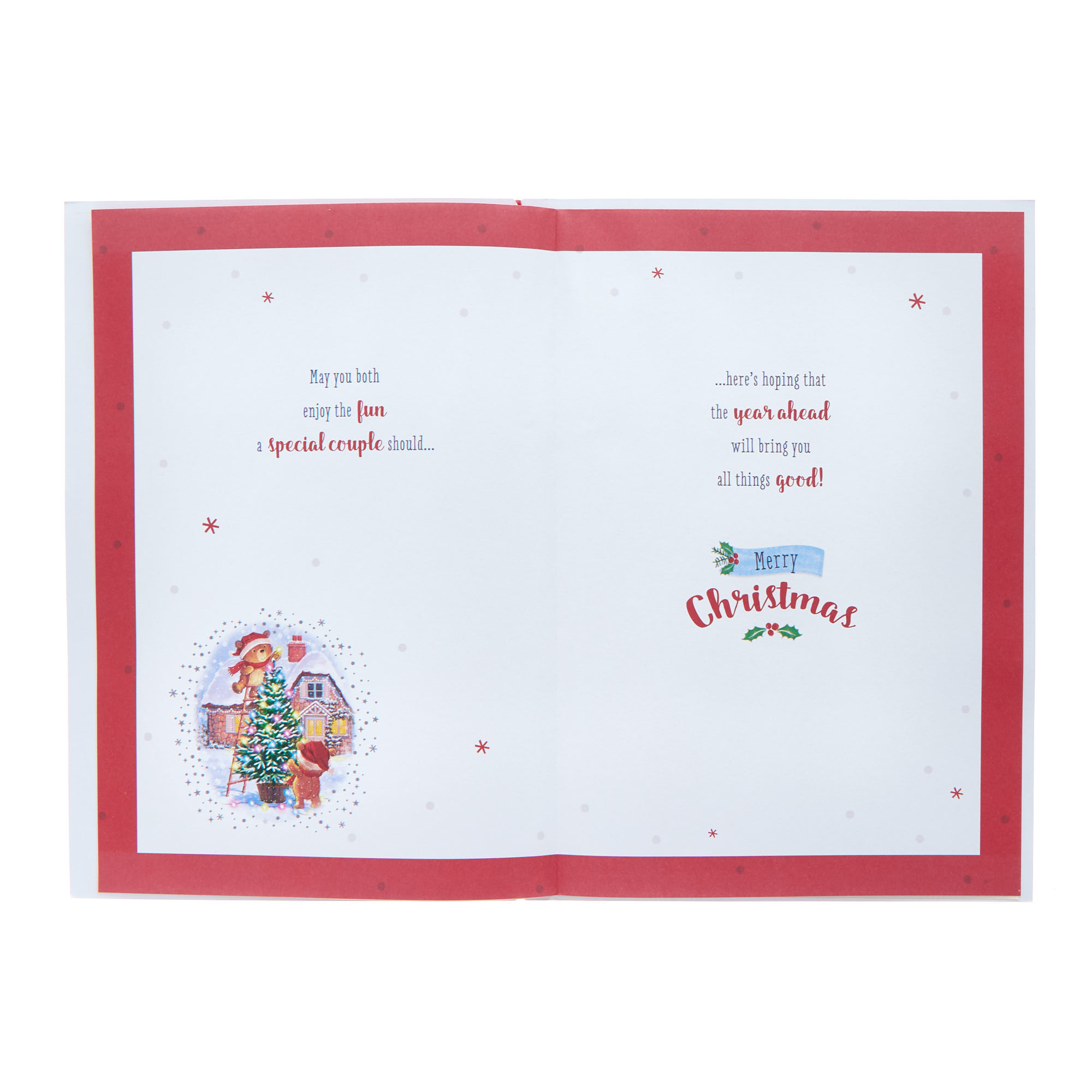 Son & Daughter In Law Bears & Tree Christmas Card