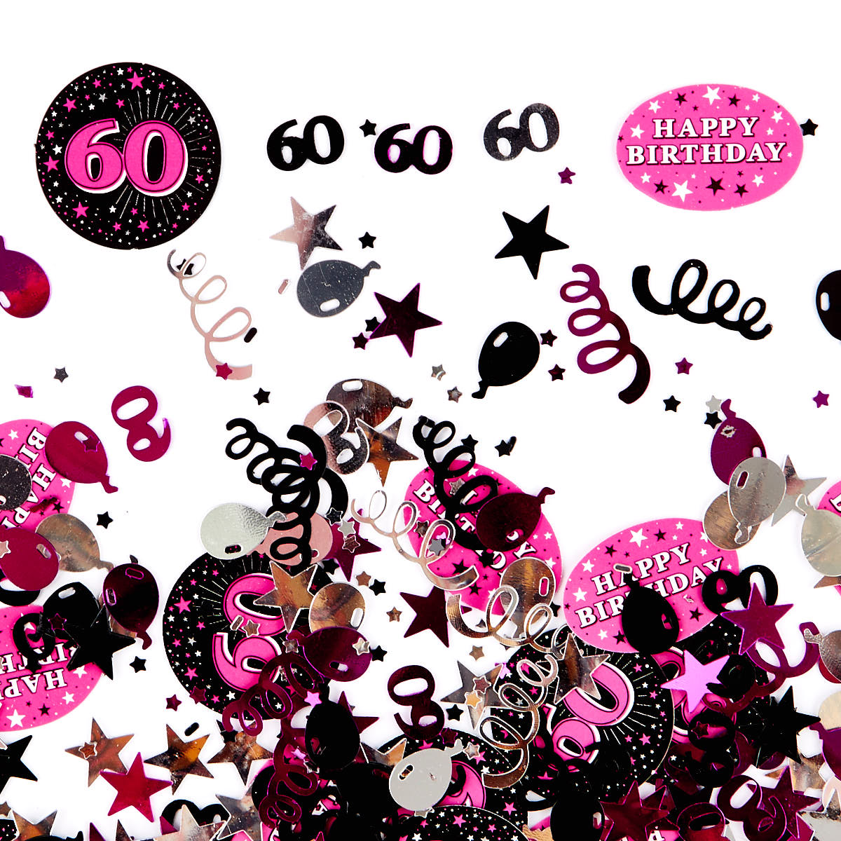 60th Birthday Pink Foiletti