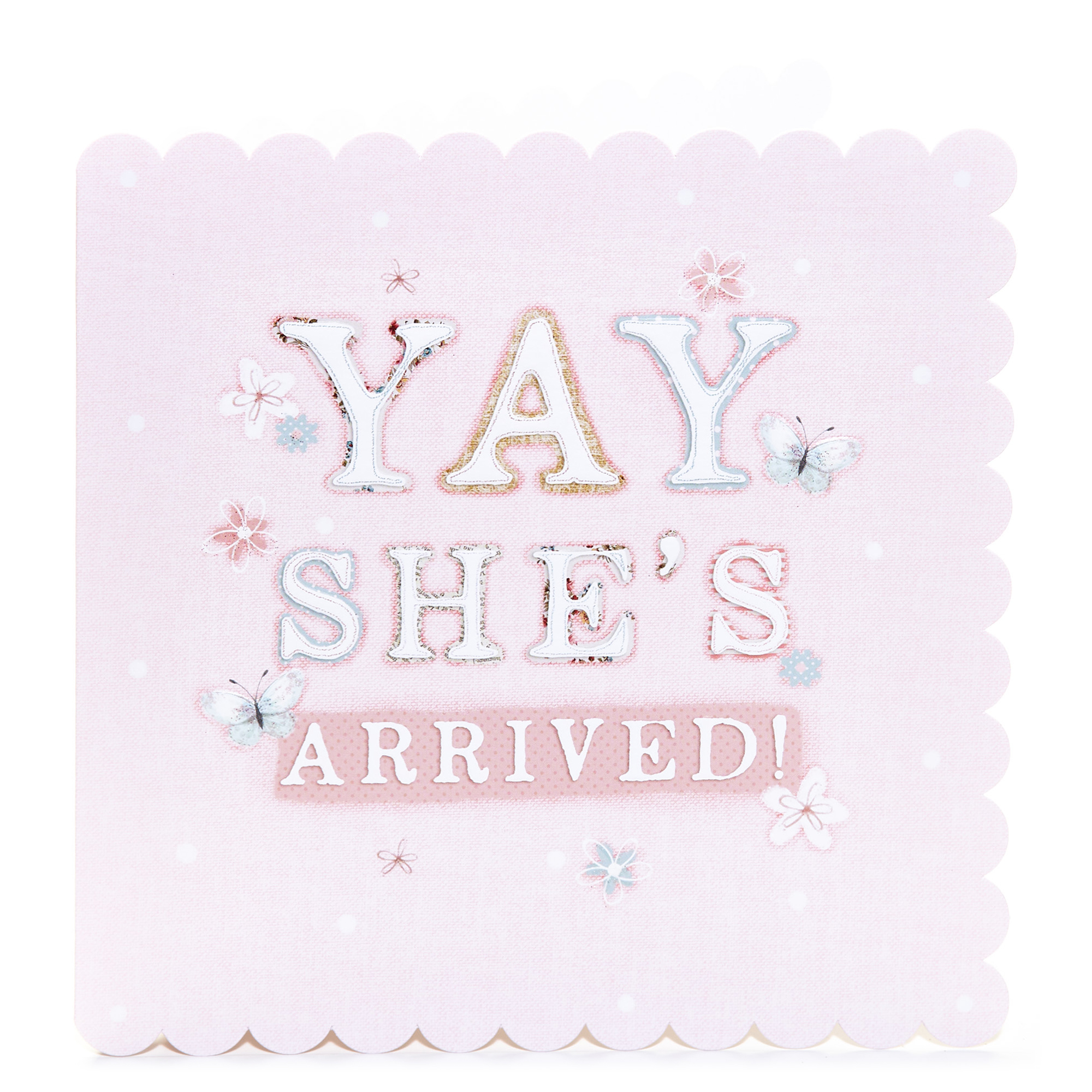New Baby Card - Yay She's Arrived!