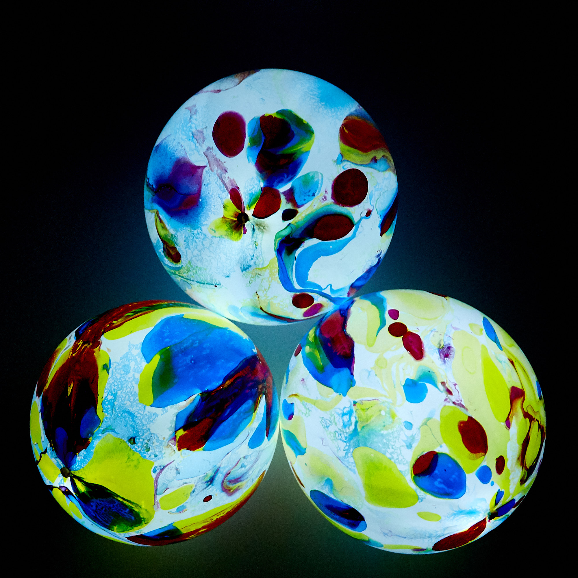 Illoom Coloured Marble Light-Up LED Balloons - Pack Of 5