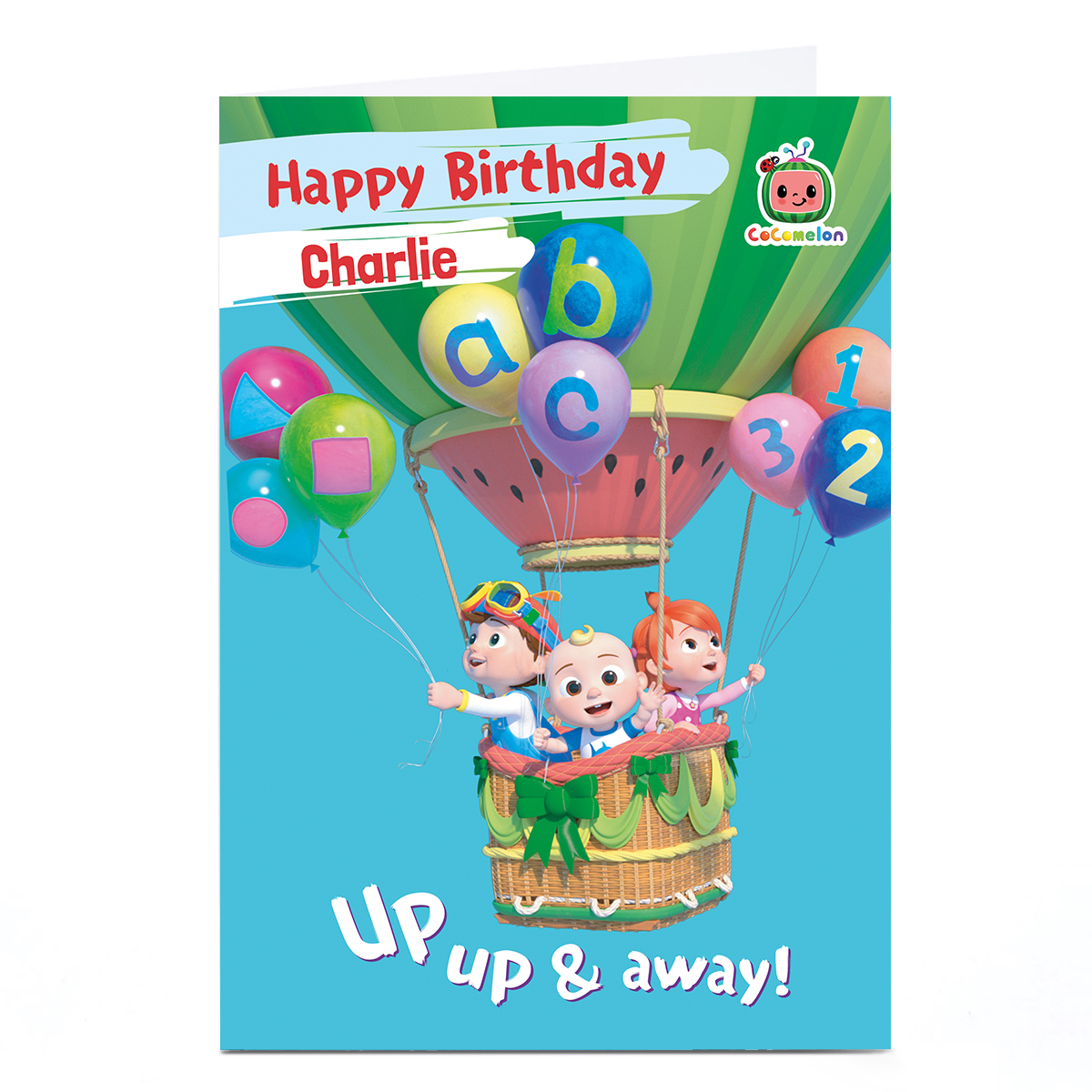 Personalised CoComelon Birthday Card - Up Up & Away