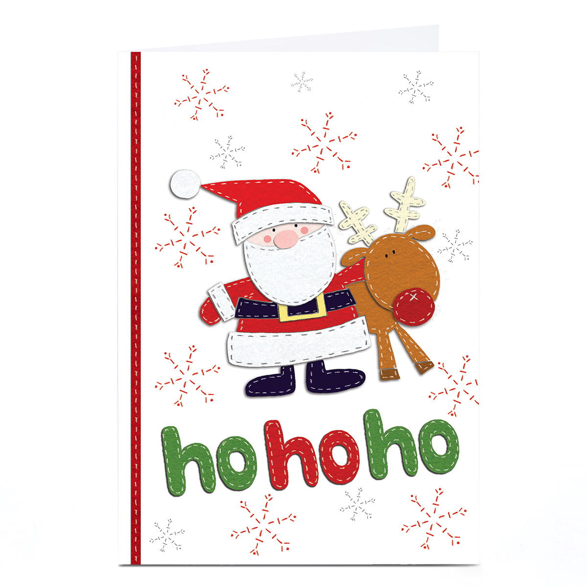 Personalised Christmas Card - Ho Ho Ho!