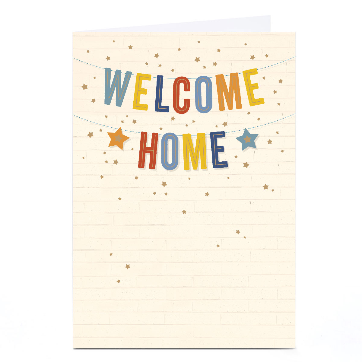 Personalised Welcome Home Card - Starry Bunting