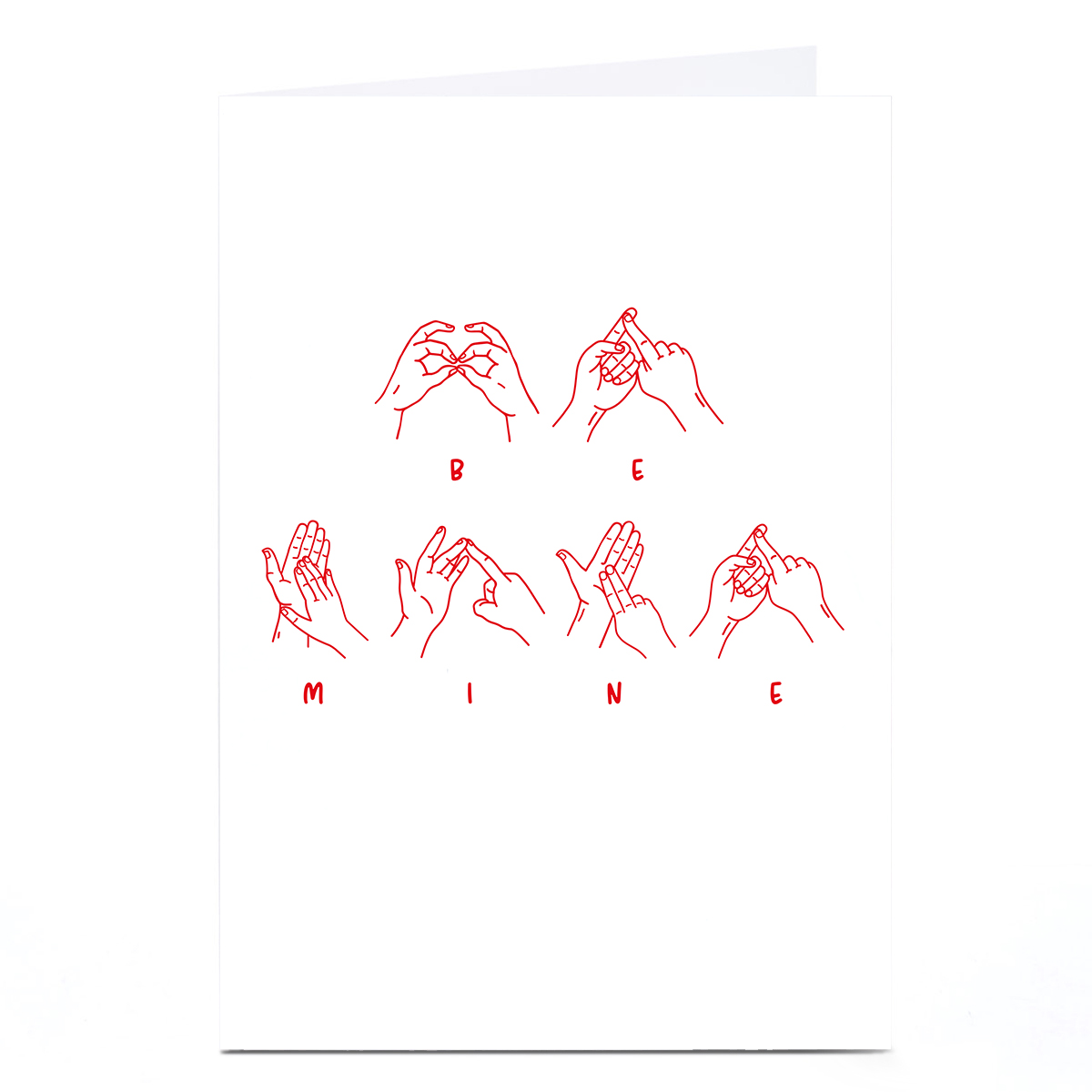 Personalised Heyy Cards Valentine's Day Card - Sign Language Be Mine
