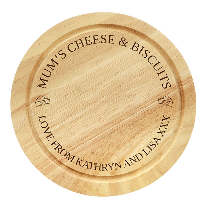 Personalised Engraved Wooden Cheeseboard Set