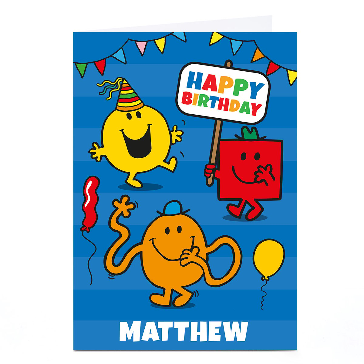 Personalised Card - Mr Men Birthday