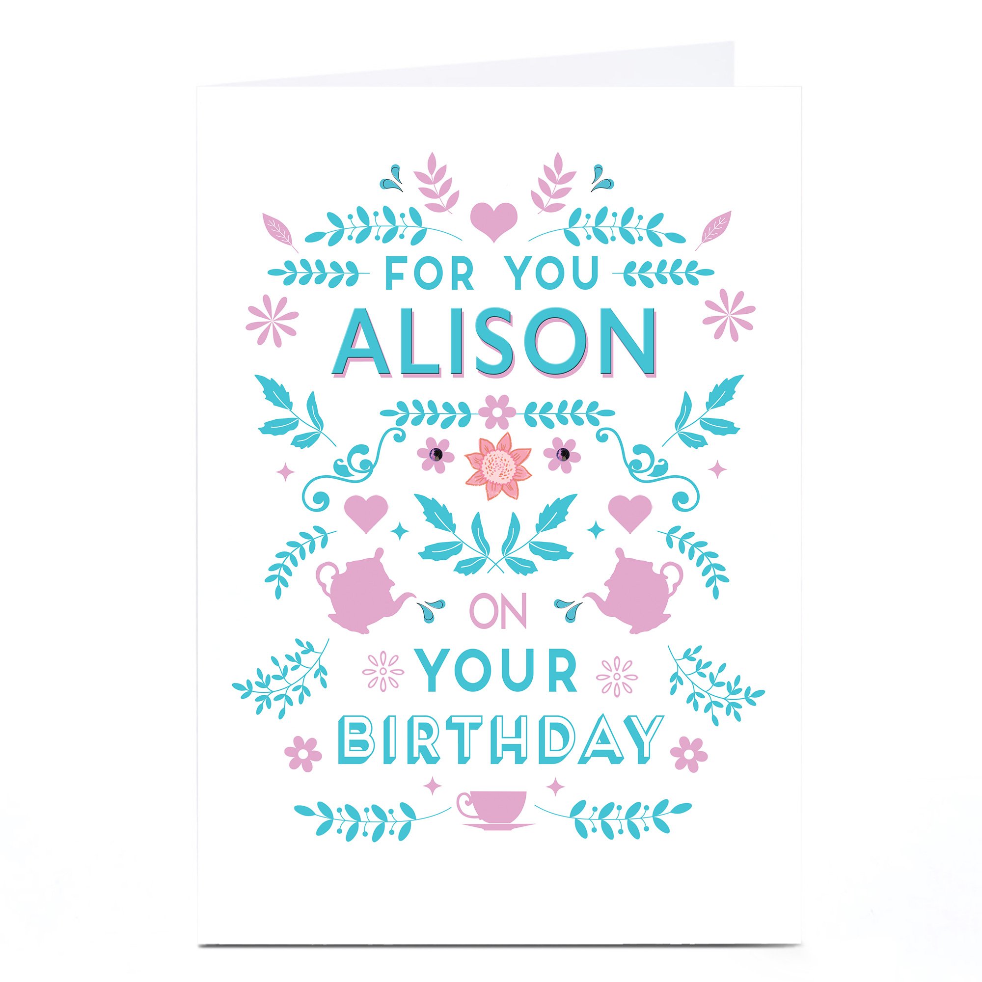 Personalised Birthday Card - Tea Party