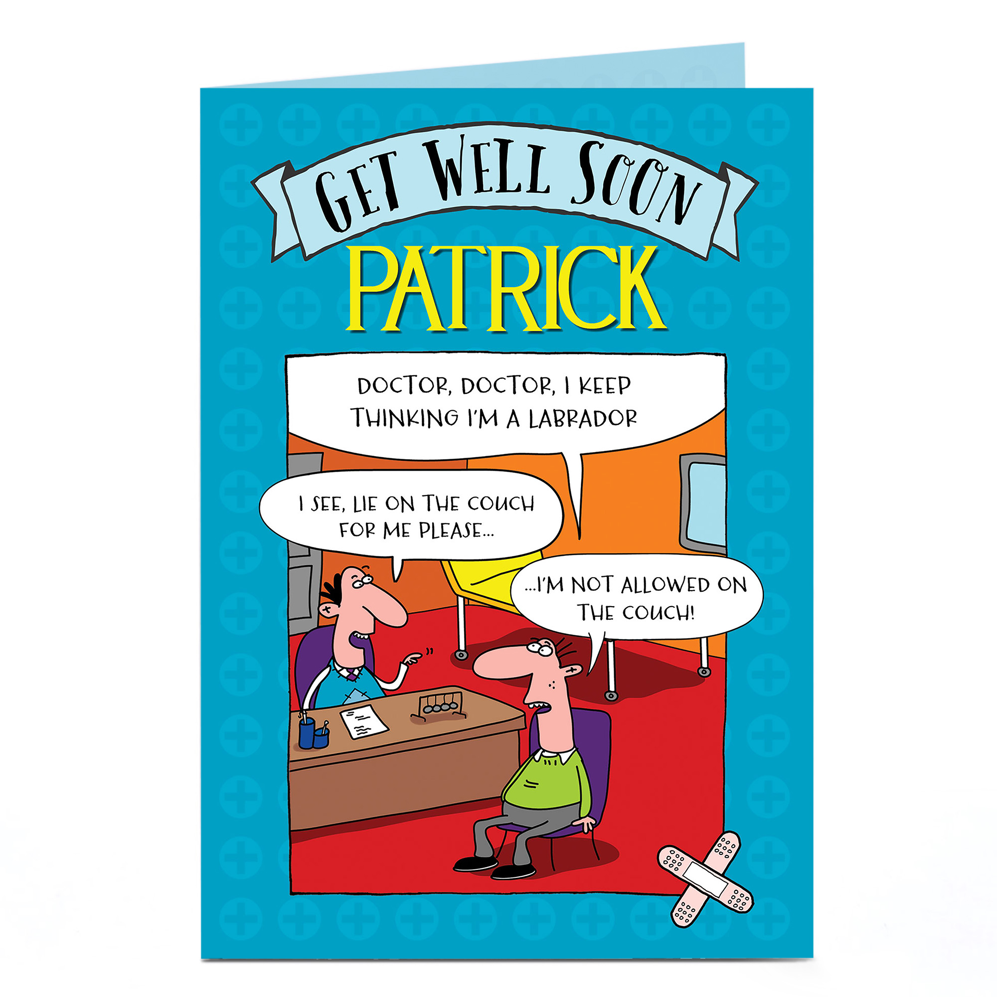 Personalised Get Well Soon Card - Doctor, Doctor Cartoon