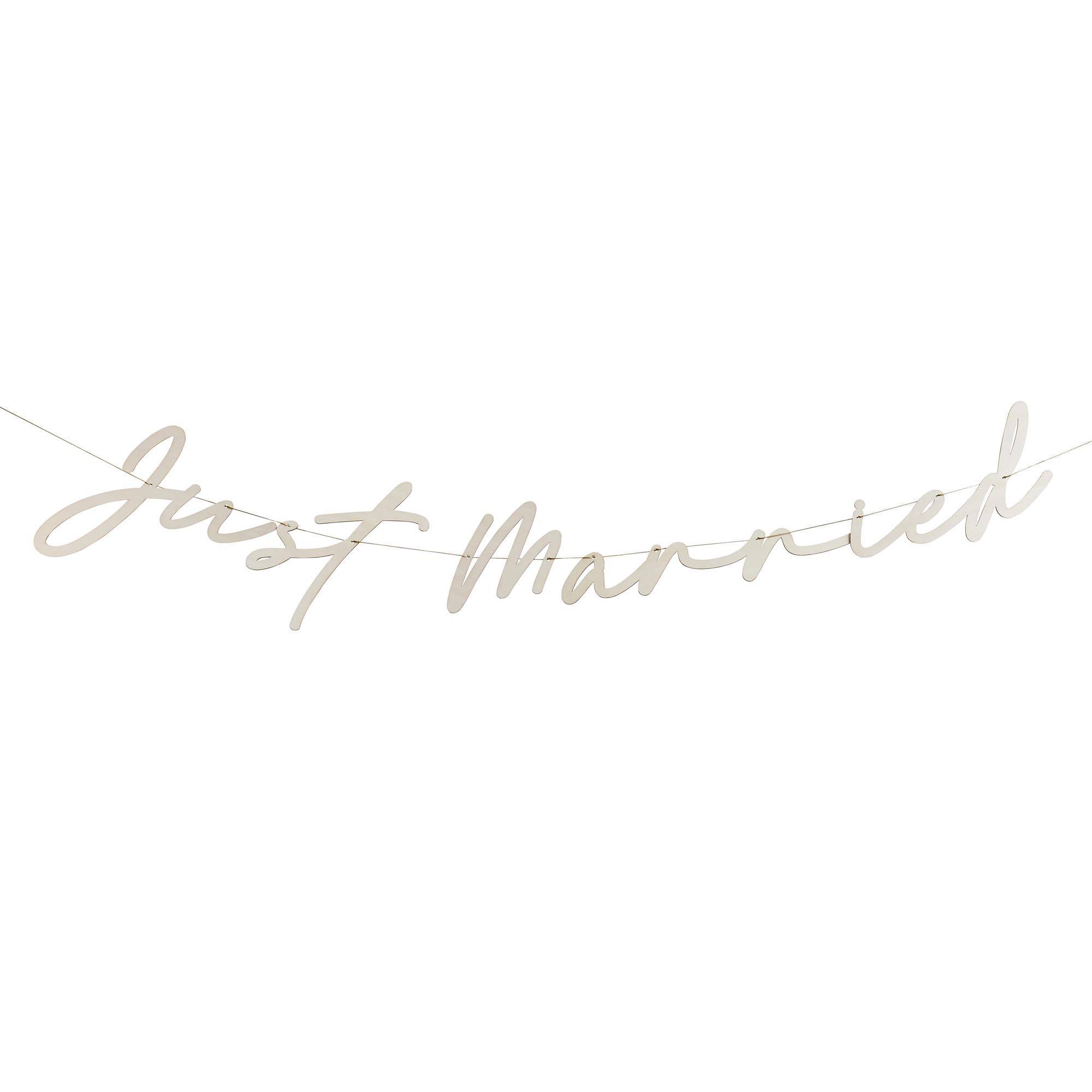 Just Married Wooden Banner 2m