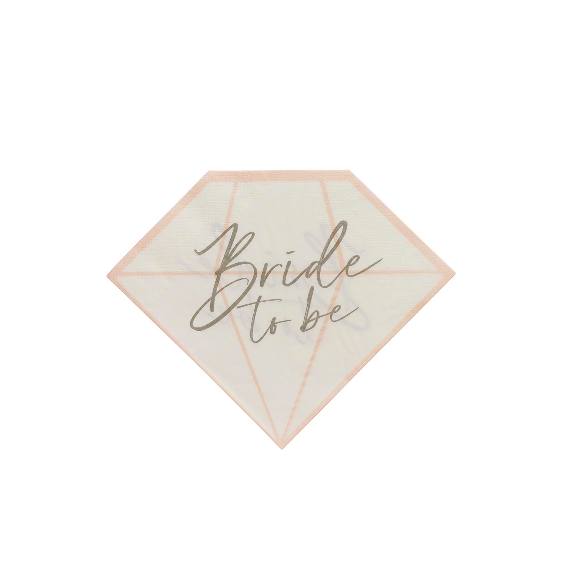 Diamond Bride To Be Paper Napkins - Pack of 16
