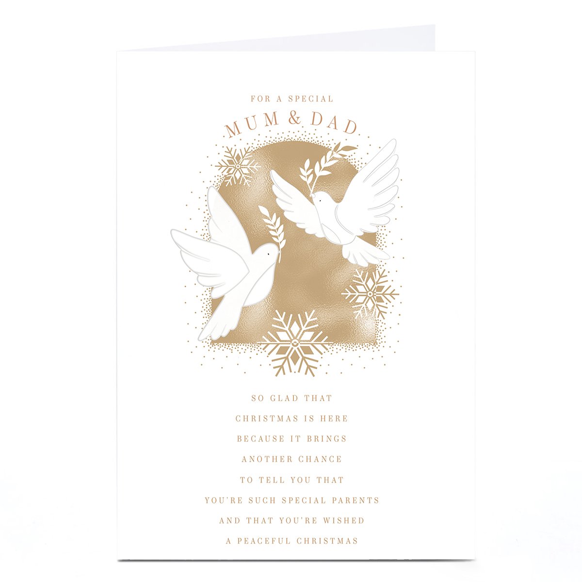 Christmas Card - Such Special Parents, Mum & Dad
