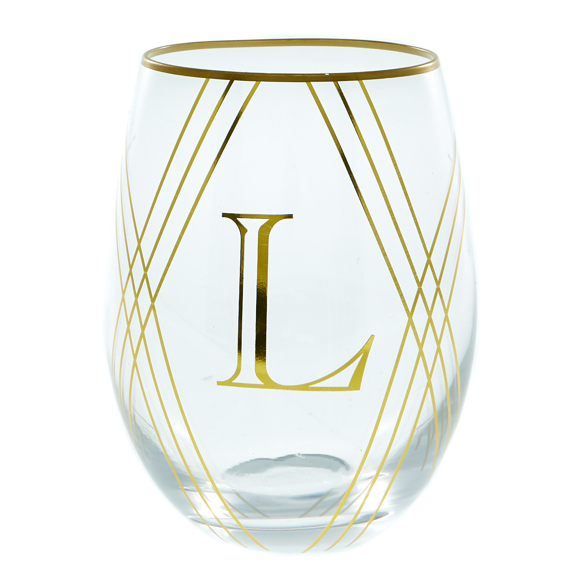 Letter L Glass Tumbler