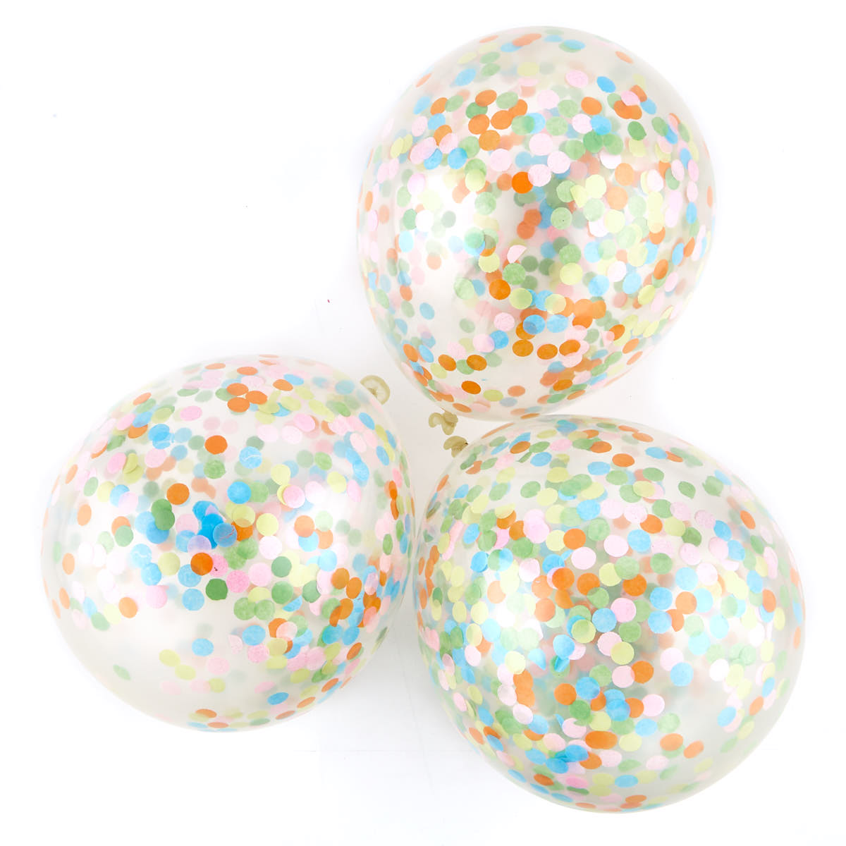 Multicoloured Confetti Balloons - Pack Of 6