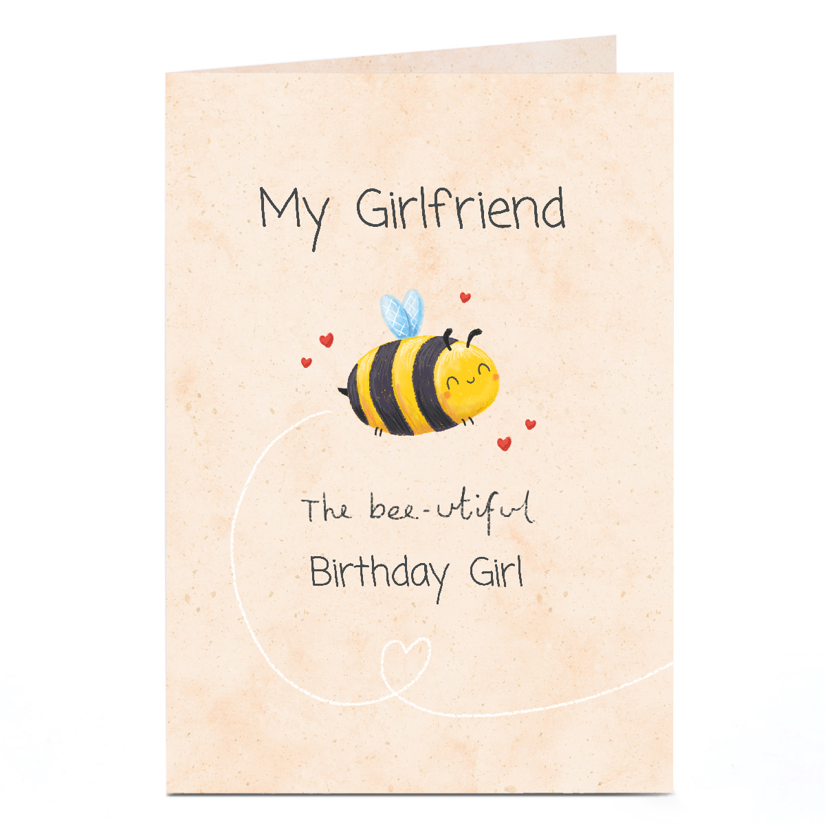 Personalised Birthday Card - Bee-utiful Birthday Girl - Girlfriend
