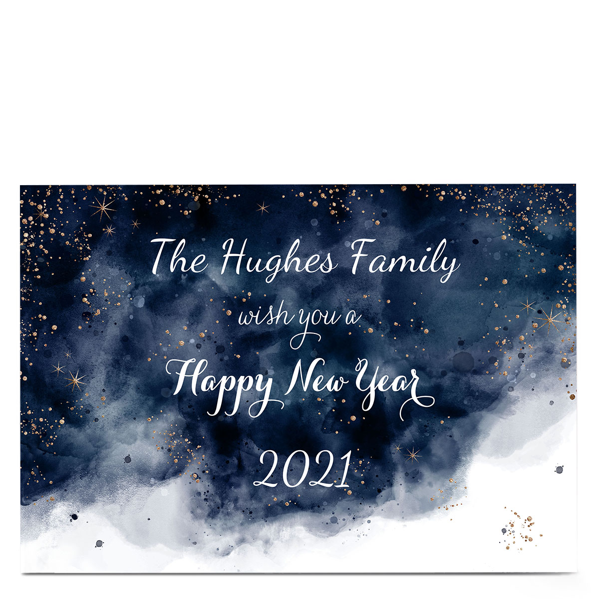 Personalised Christmas Card - Happy New Year Family